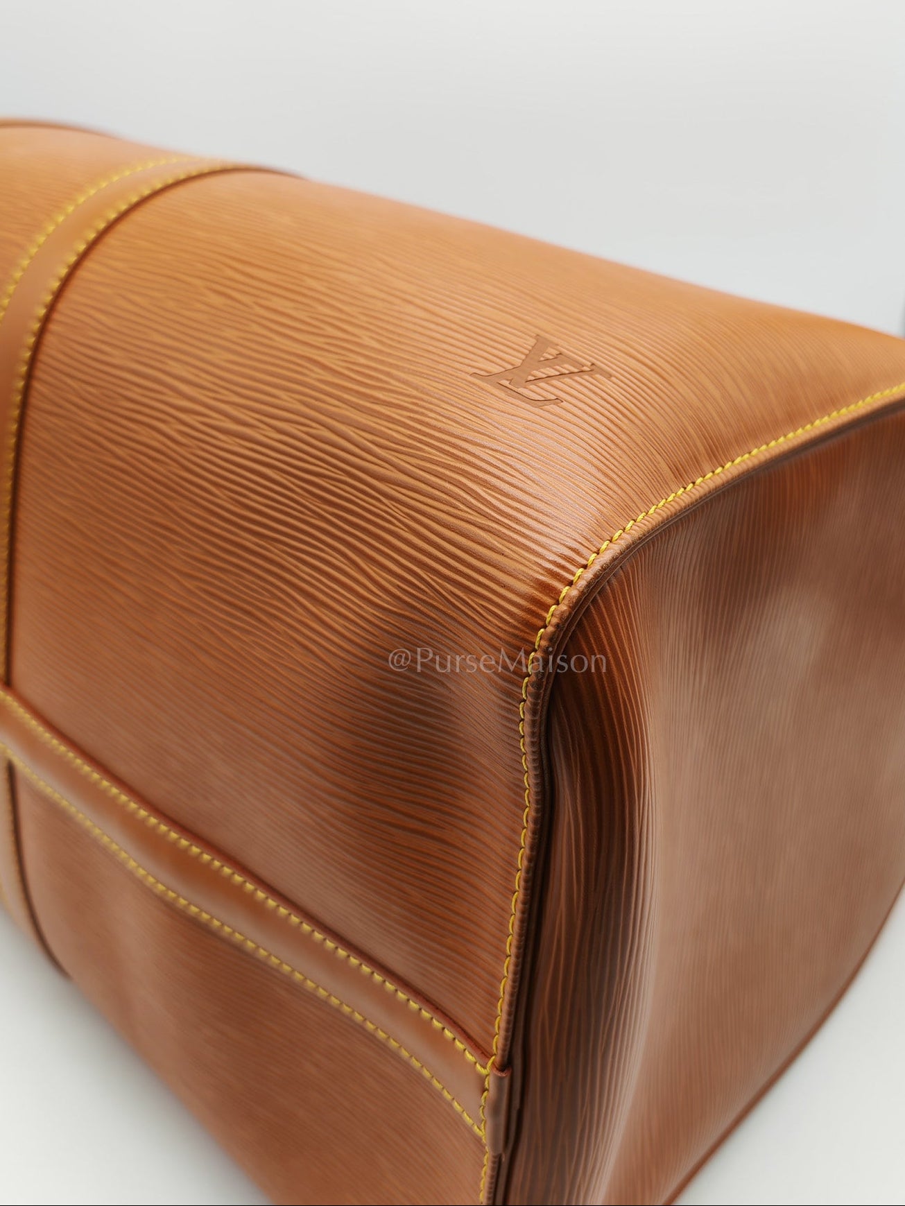 Keepall 50 Duffle Bag in Brown Epi Leather | Purse Maison Luxury Bags Shop