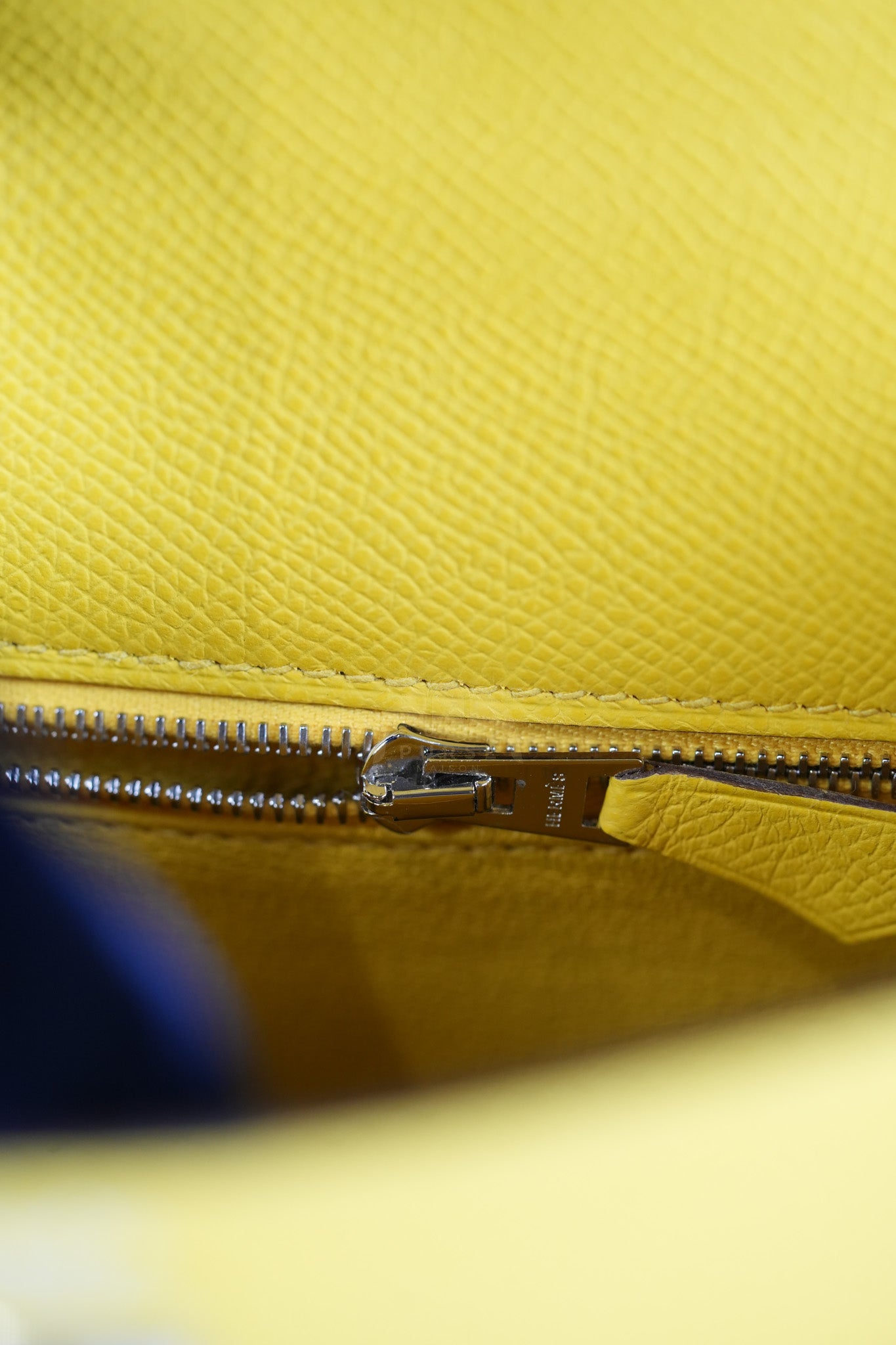 Kelly 25 in Jaune De Naples Sellier Epsom Leather & Palladium Hardware Stamp U (2022) | Purse Maison Luxury Bags Shop