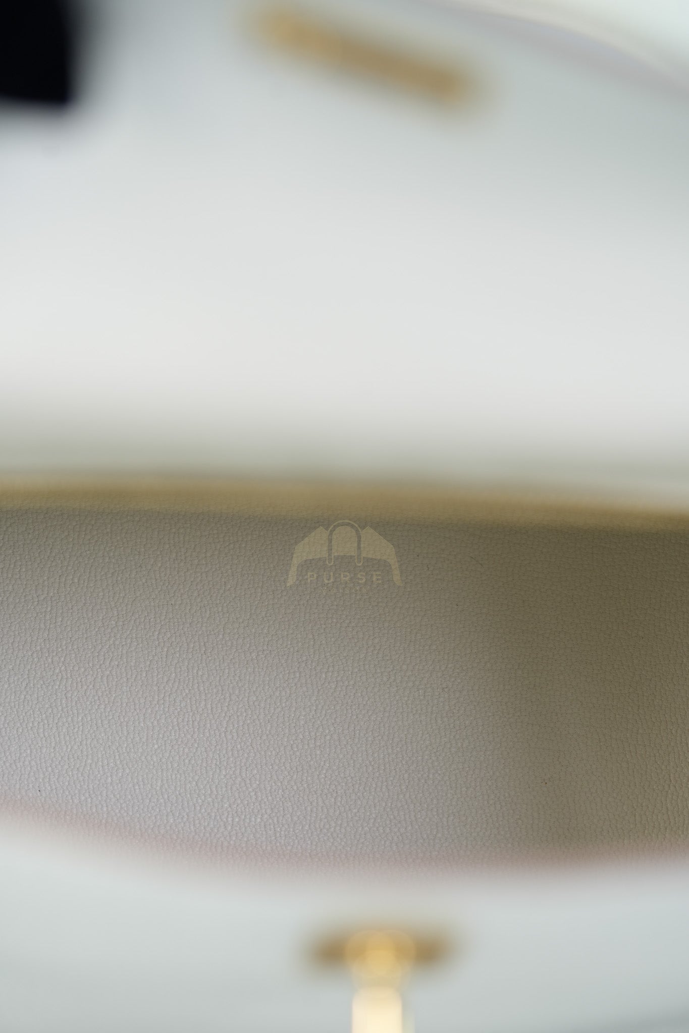 Kelly 25 in Mushroom Togo Leather Retourne & Gold Hardware Stamp B (2023) | Purse Maison Luxury Bags Shop