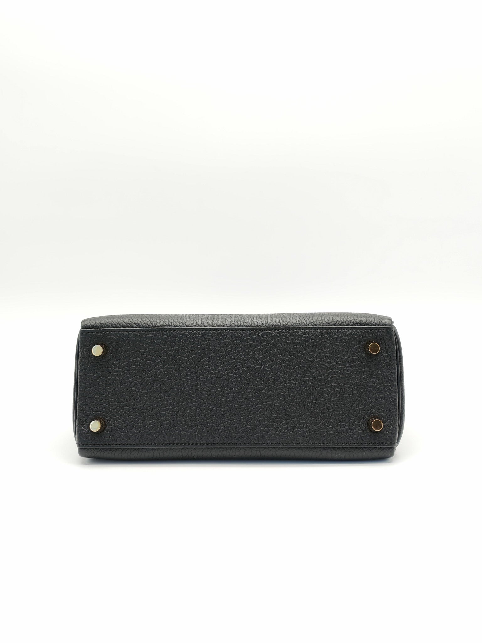 Kelly 25 Retourne Black in Togo Leather and Gold Hardware Stamp B (2023) | Purse Maison Luxury Bags Shop