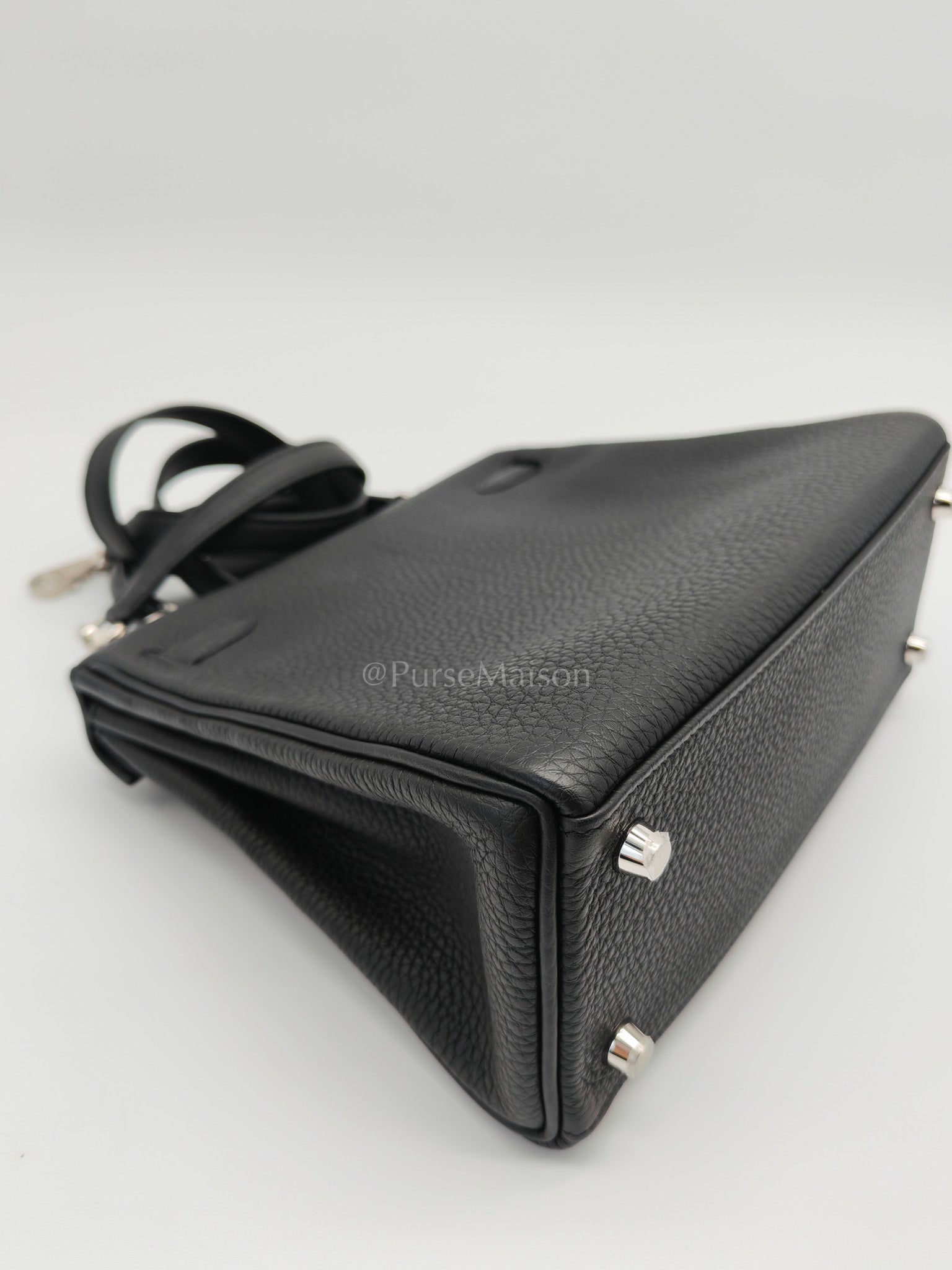 Kelly 25 Retourne in Black Togo Leather Palladium Hardware Stamp B(2023) | Purse Maison Luxury Bags Shop