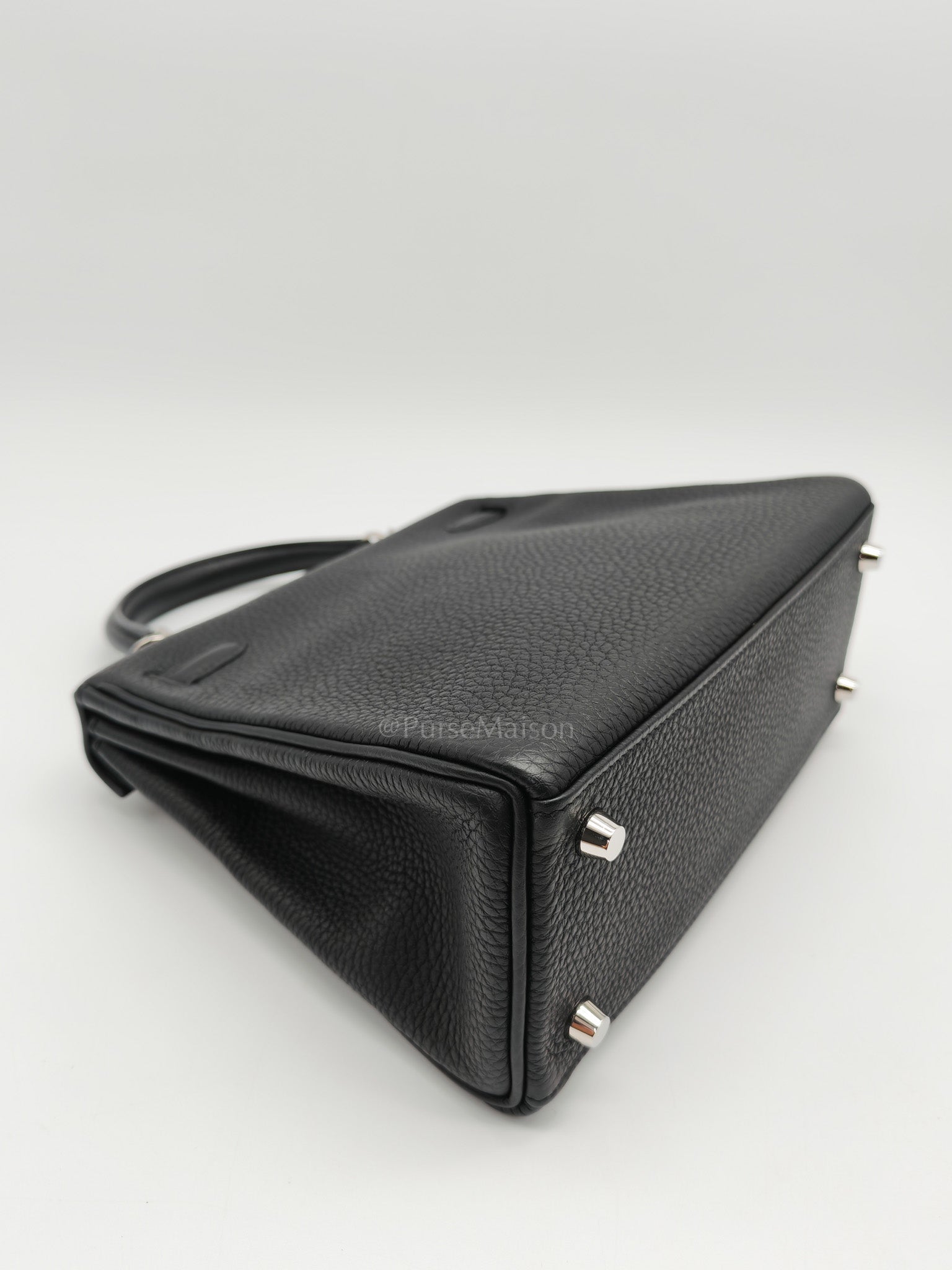 Kelly 25 Retourne in Black Togo Leather Palladium Hardware Stamp B(2023) | Purse Maison Luxury Bags Shop