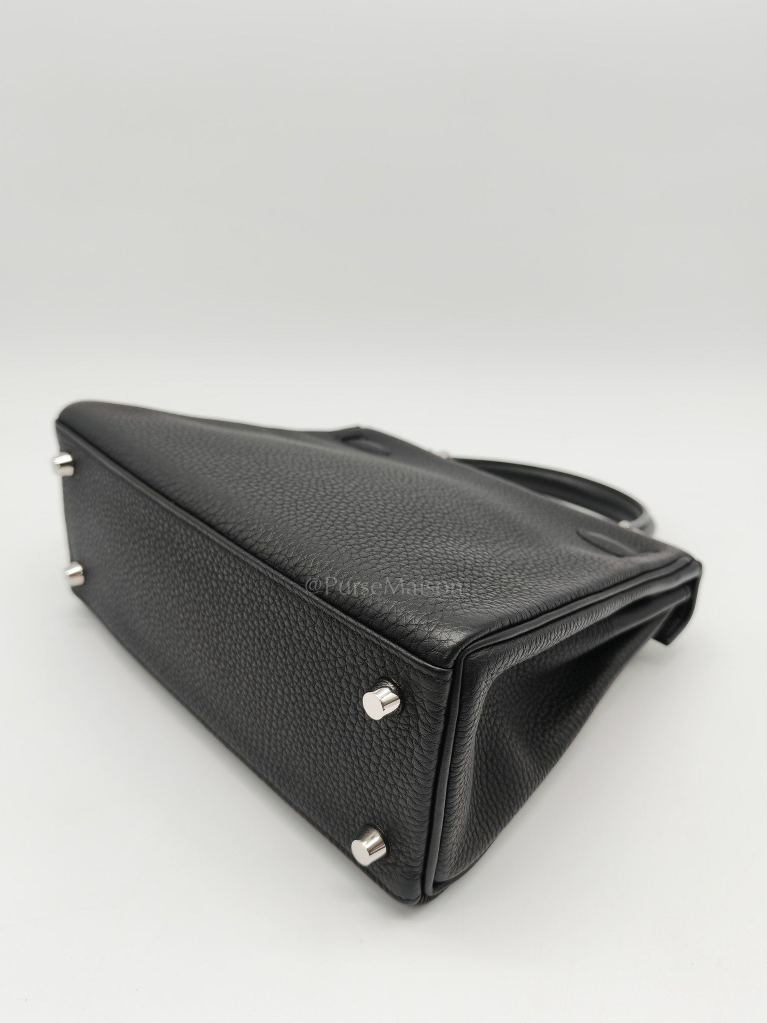 Kelly 25 Retourne in Black Togo Leather Palladium Hardware Stamp B(2023) | Purse Maison Luxury Bags Shop