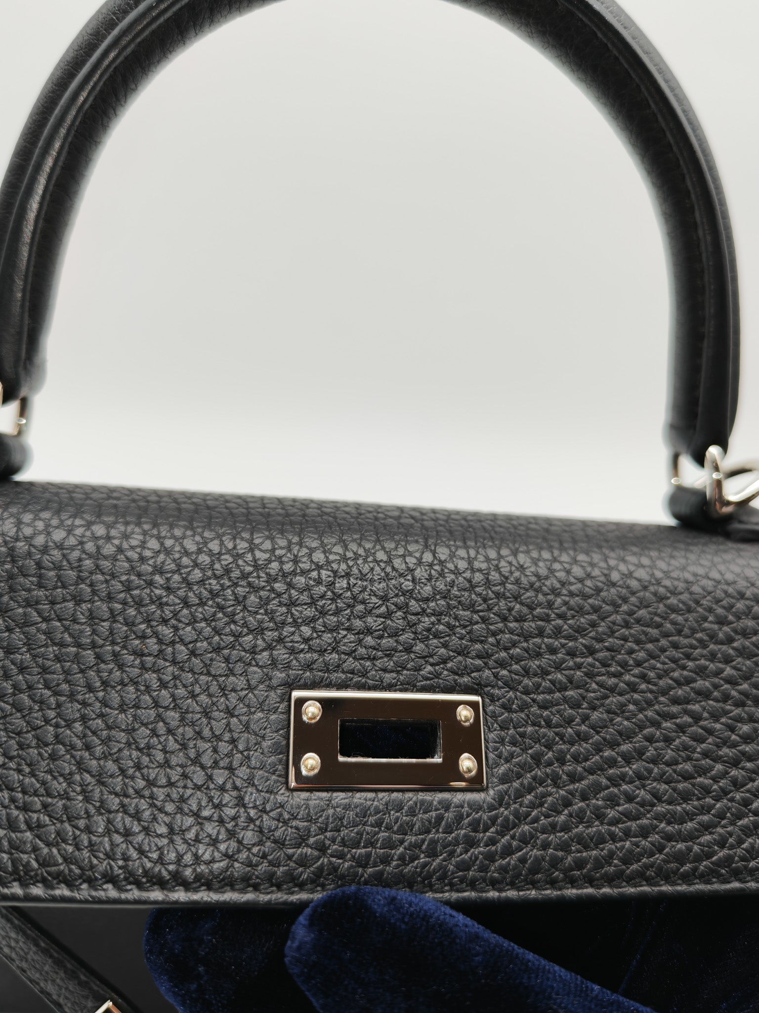 Kelly 25 Retourne in Black Togo Leather Palladium Hardware Stamp B(2023) | Purse Maison Luxury Bags Shop