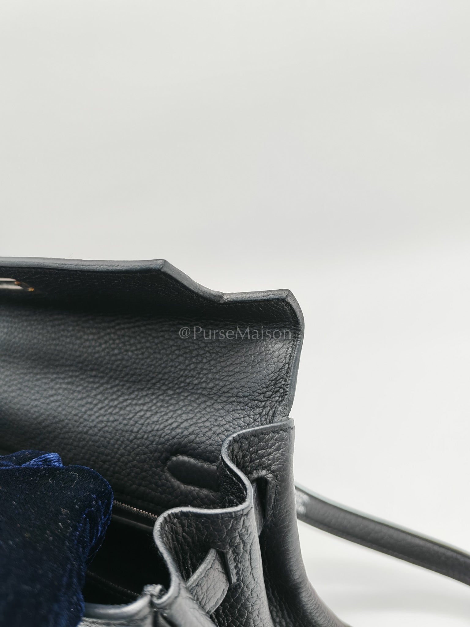 Kelly 25 Retourne in Black Togo Leather Palladium Hardware Stamp B(2023) | Purse Maison Luxury Bags Shop