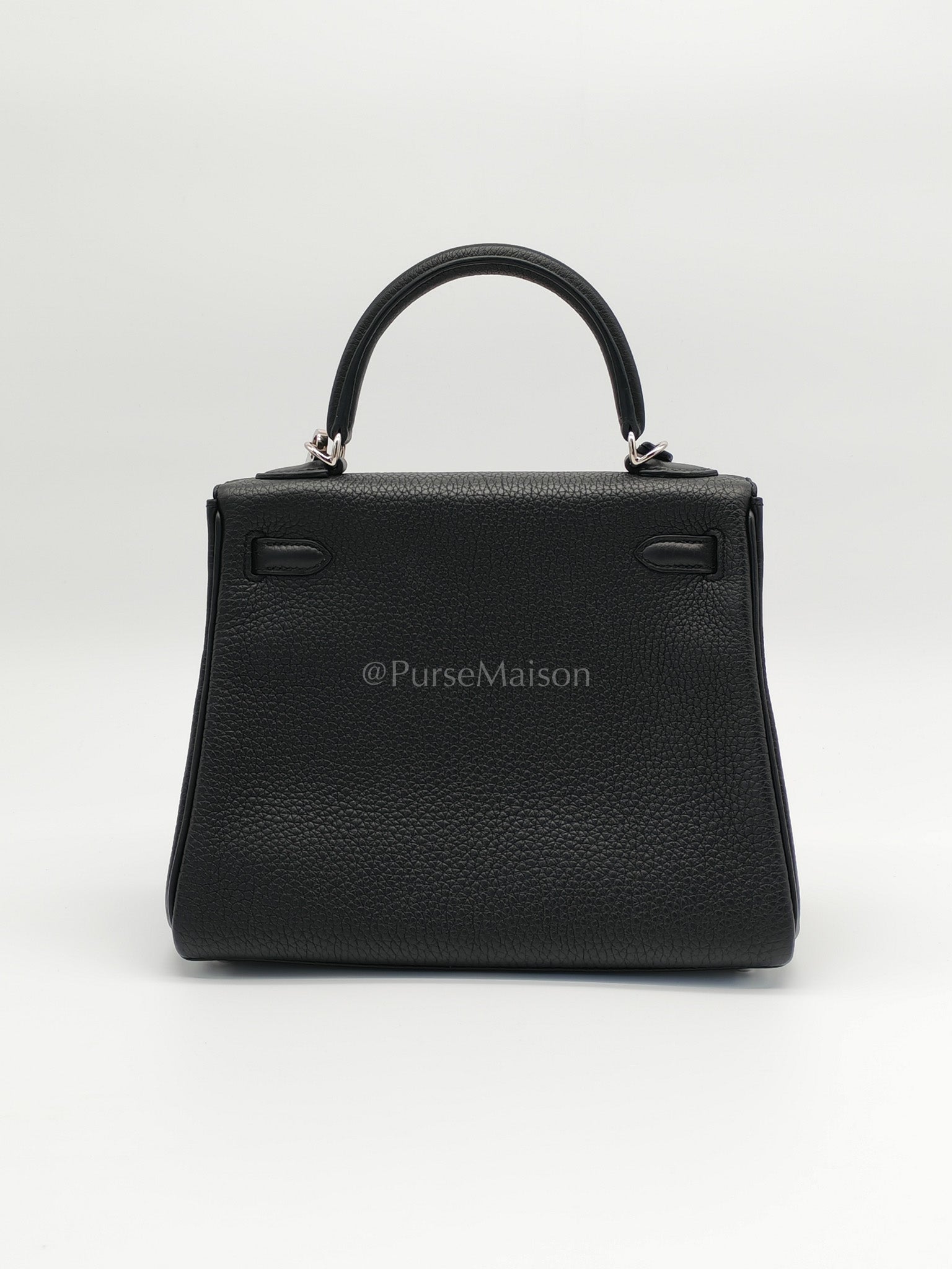 Kelly 25 Retourne in Black Togo Leather Palladium Hardware Stamp B(2023) | Purse Maison Luxury Bags Shop