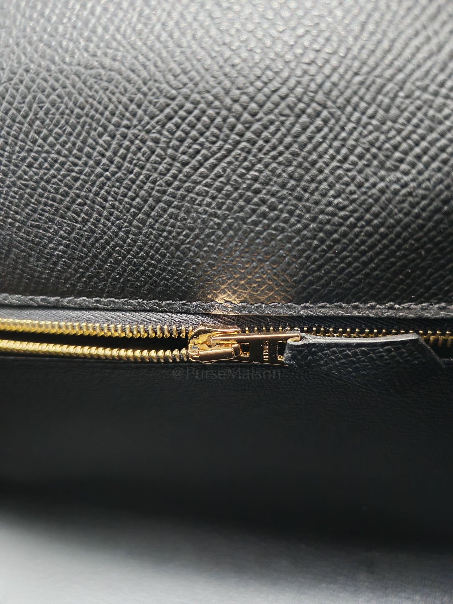 Kelly 25 Sellier Black/Noir Epsom Leather in Gold Hardware Stamp B(2023) | Purse Maison Luxury Bags Shop