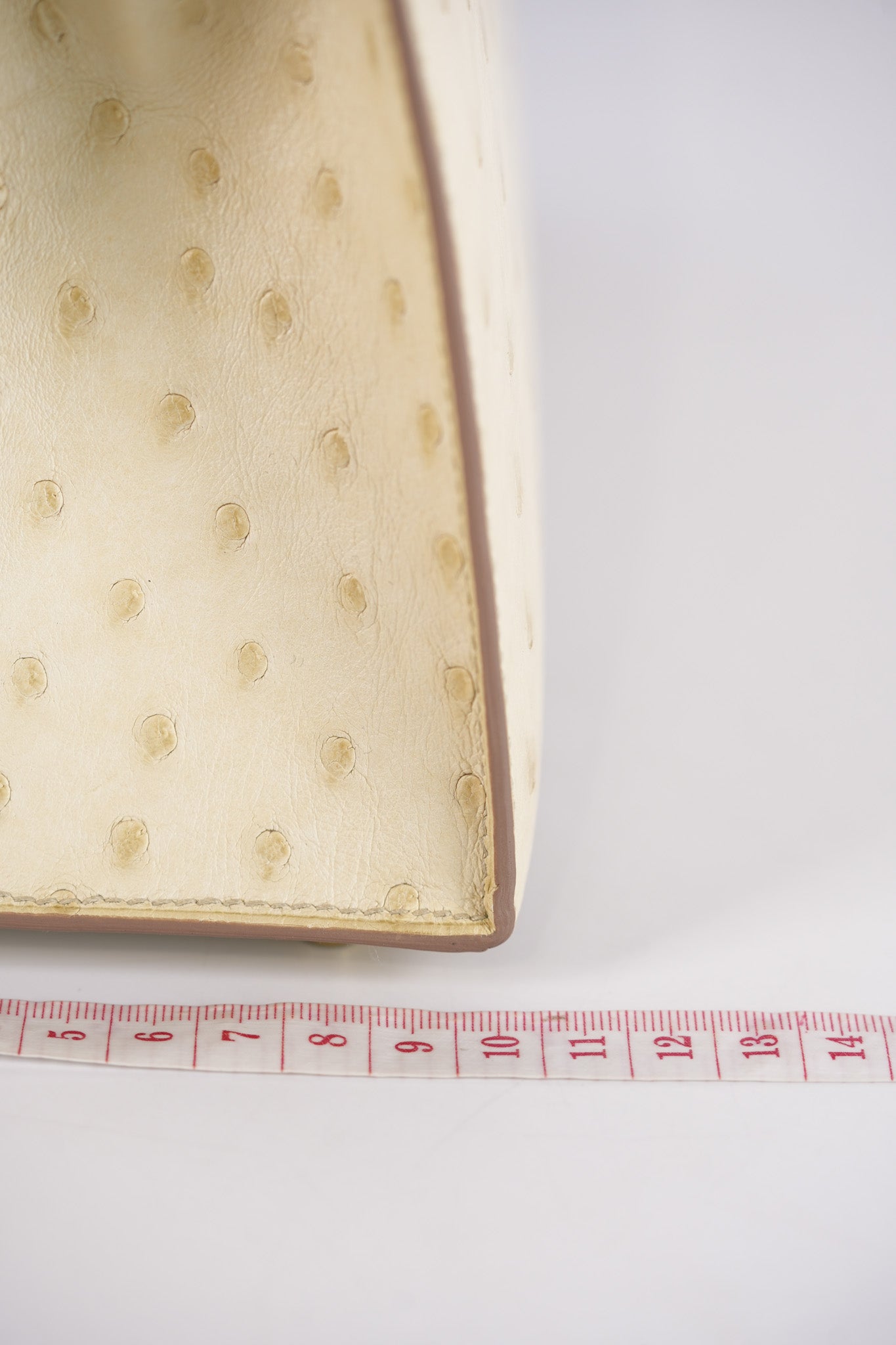 Kelly 25 Sellier Parchemin in Ostrich Leather and Gold Hardware Stamp Z (2021) | Purse Maison Luxury Bags Shop