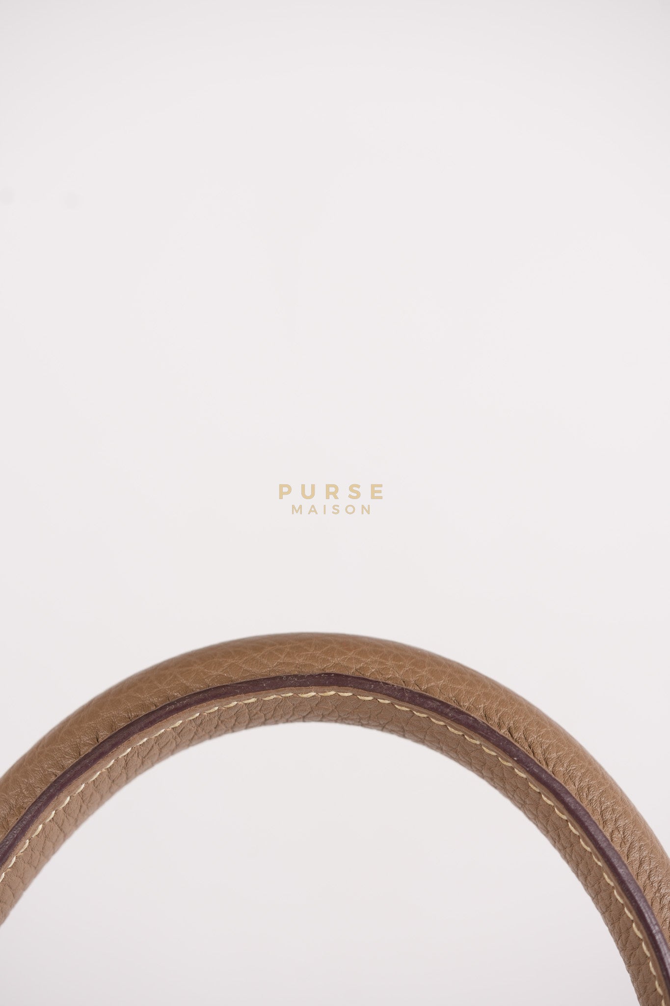 Kelly 28 in Etoupe Togo Leather & Palladium Hardware Stamp D(2019) | Purse Maison Luxury Bags Shop