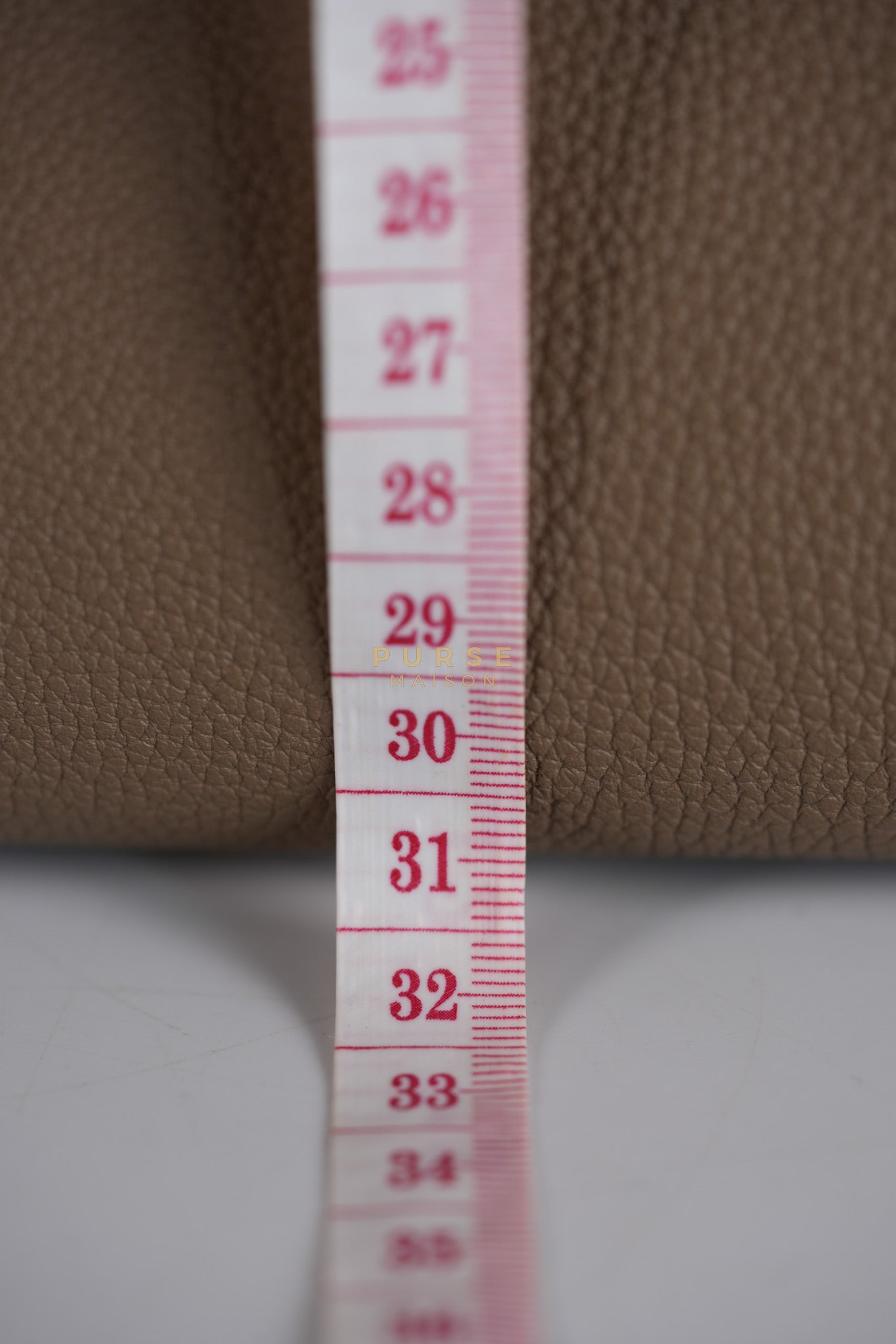 Kelly 28 in Etoupe Togo Leather & Palladium Hardware Stamp D(2019) | Purse Maison Luxury Bags Shop