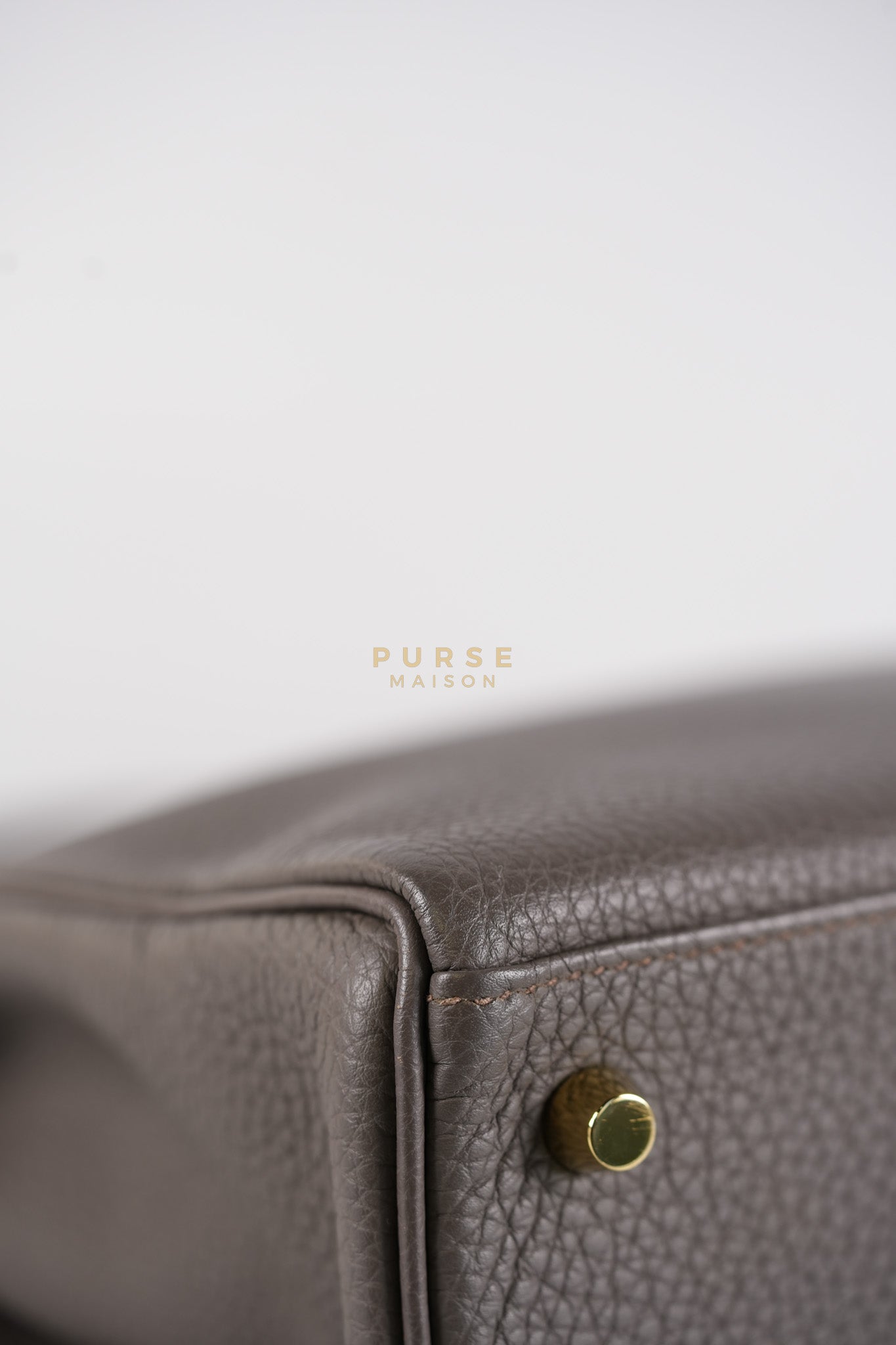 Kelly 28 Retourne Etain in Togo Leather and Gold Hardware Stamp A (2017) | Purse Maison Luxury Bags Shop