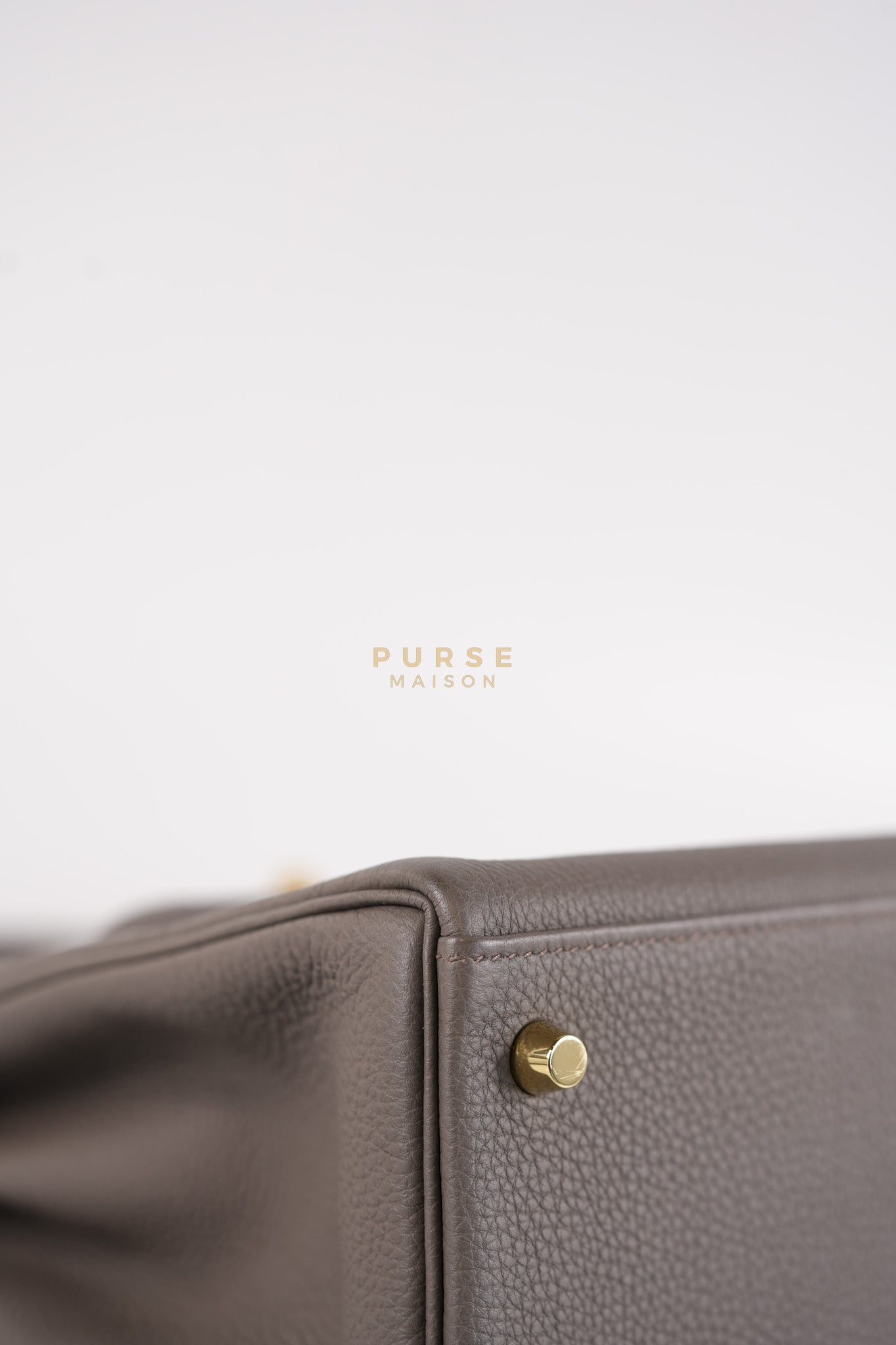 Kelly 28 Retourne Etain in Togo Leather and Gold Hardware Stamp A (2017) | Purse Maison Luxury Bags Shop