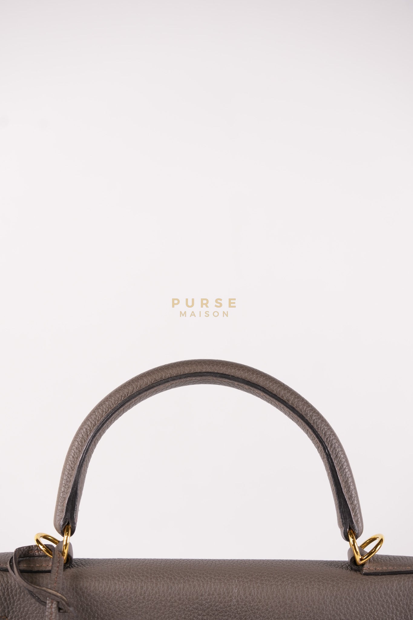 Kelly 28 Retourne Etain in Togo Leather and Gold Hardware Stamp A (2017) | Purse Maison Luxury Bags Shop