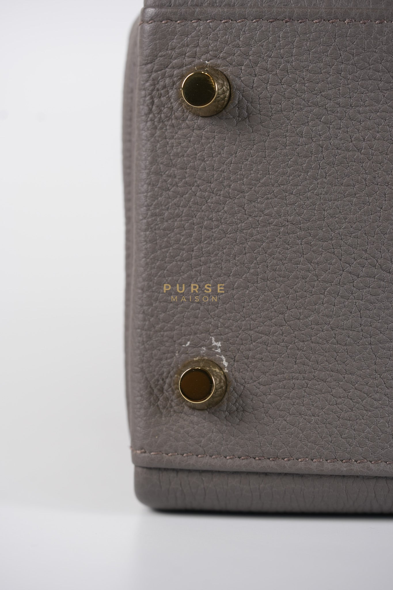 Kelly 28 Retourne Etain in Togo Leather and Gold Hardware Stamp A (2017) | Purse Maison Luxury Bags Shop