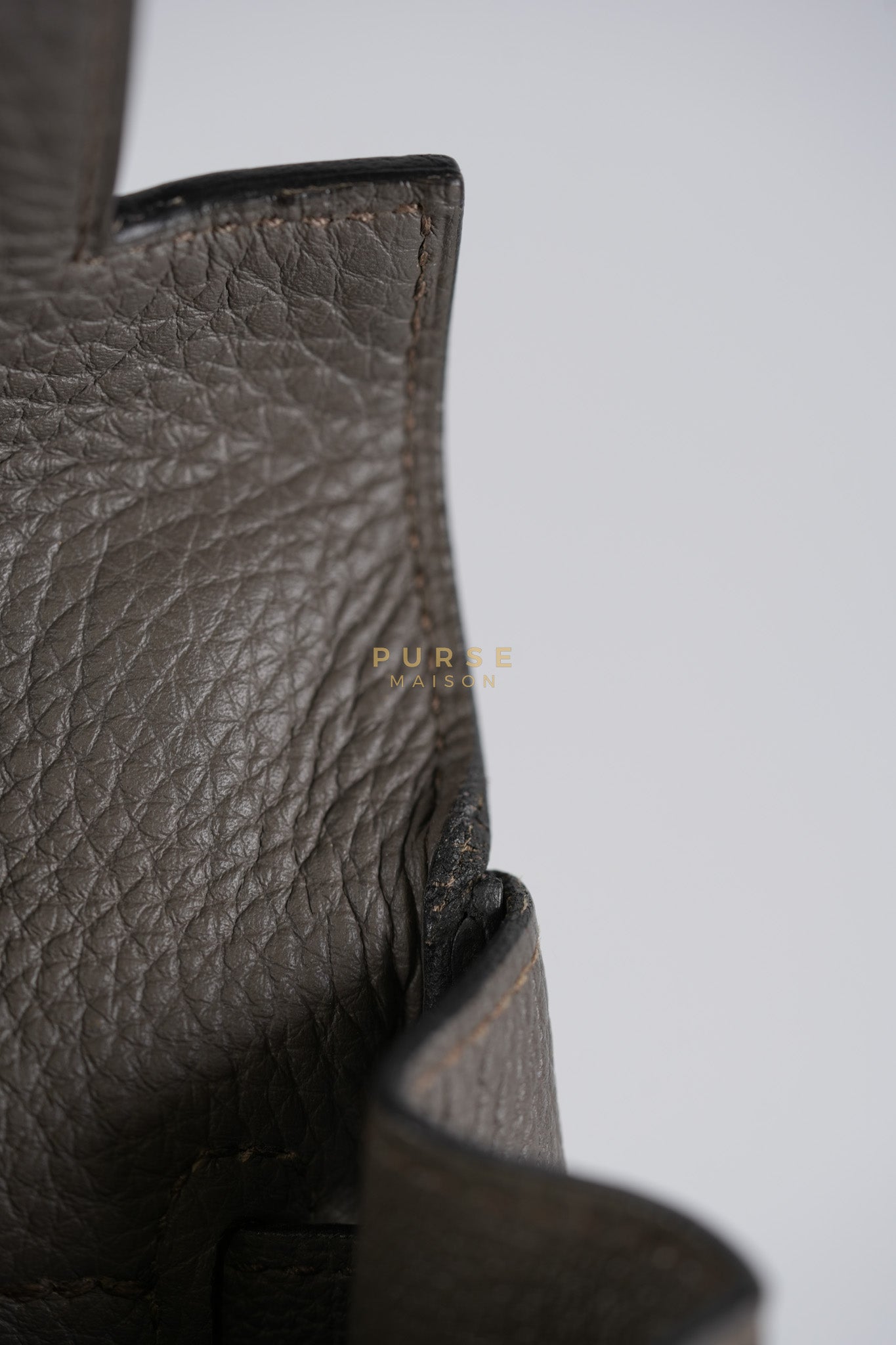 Kelly 28 Retourne Etain in Togo Leather and Gold Hardware Stamp A (2017) | Purse Maison Luxury Bags Shop