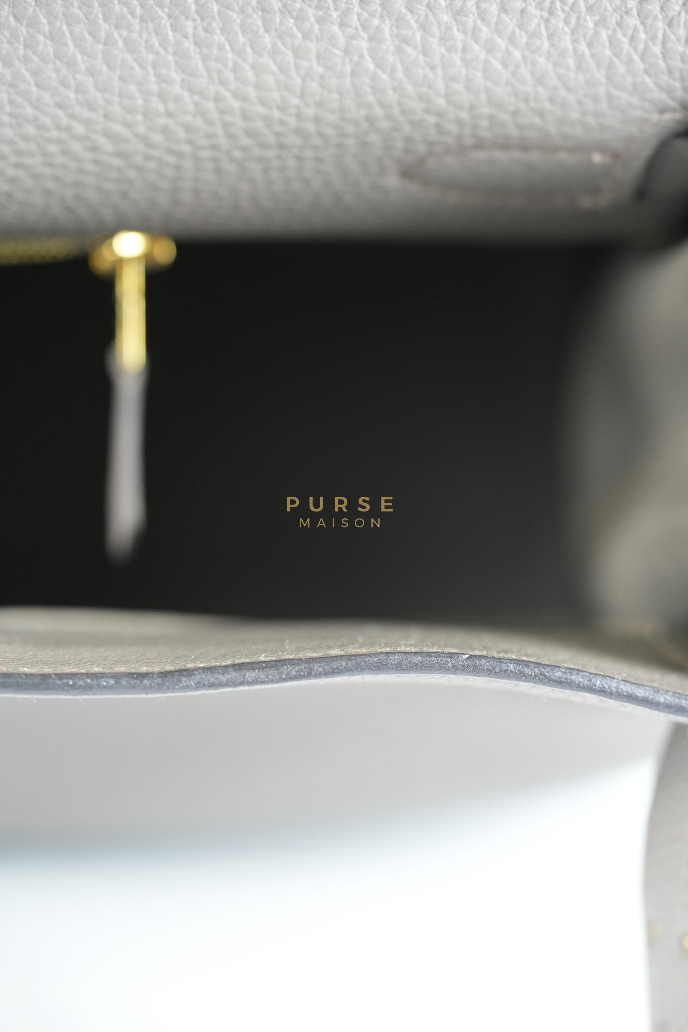 Kelly 28 Retourne Etain in Togo Leather and Gold Hardware Stamp A (2017) | Purse Maison Luxury Bags Shop