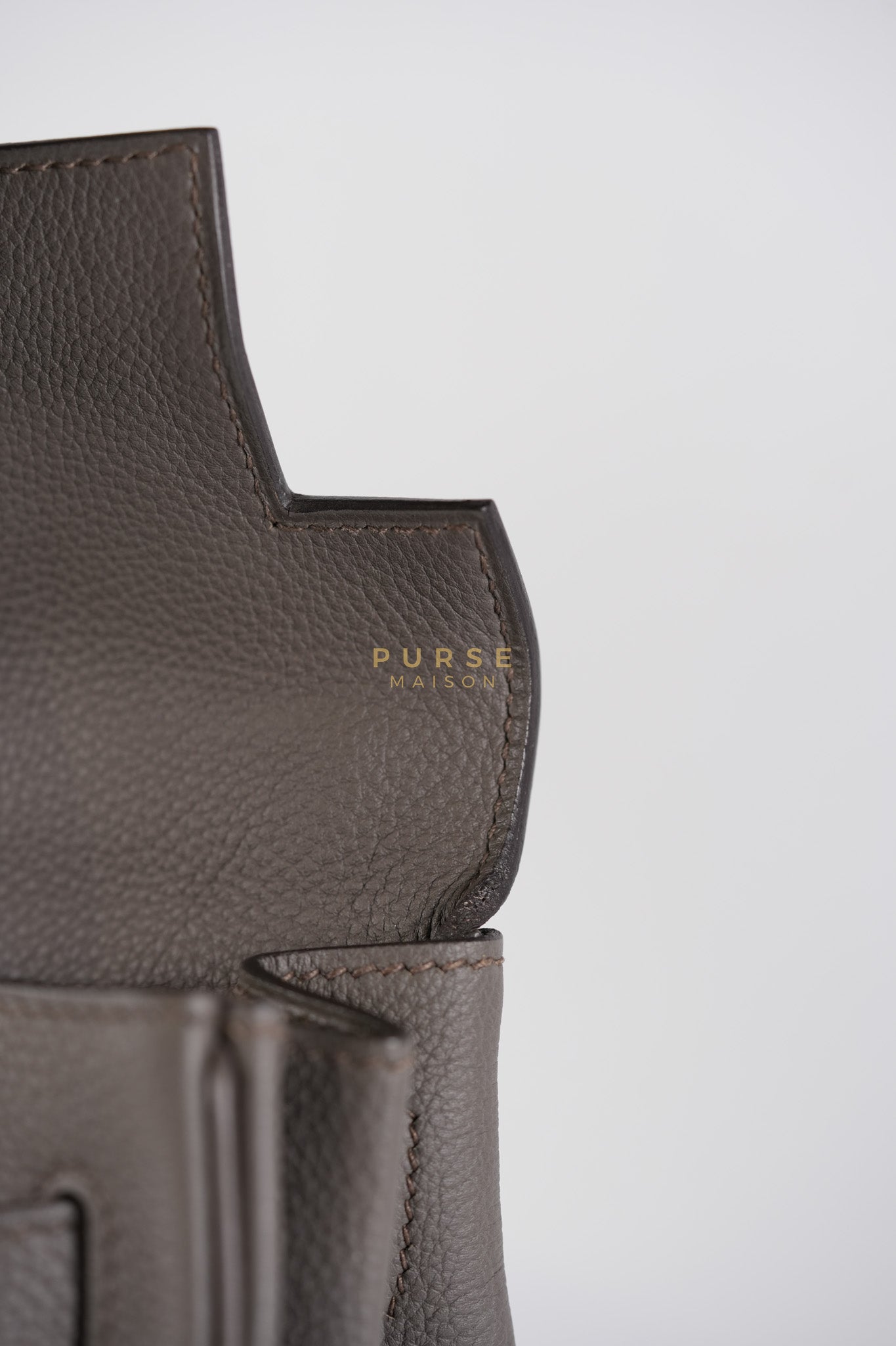 Kelly 28 Retourne Etain in Togo Leather and Gold Hardware Stamp A (2017) | Purse Maison Luxury Bags Shop