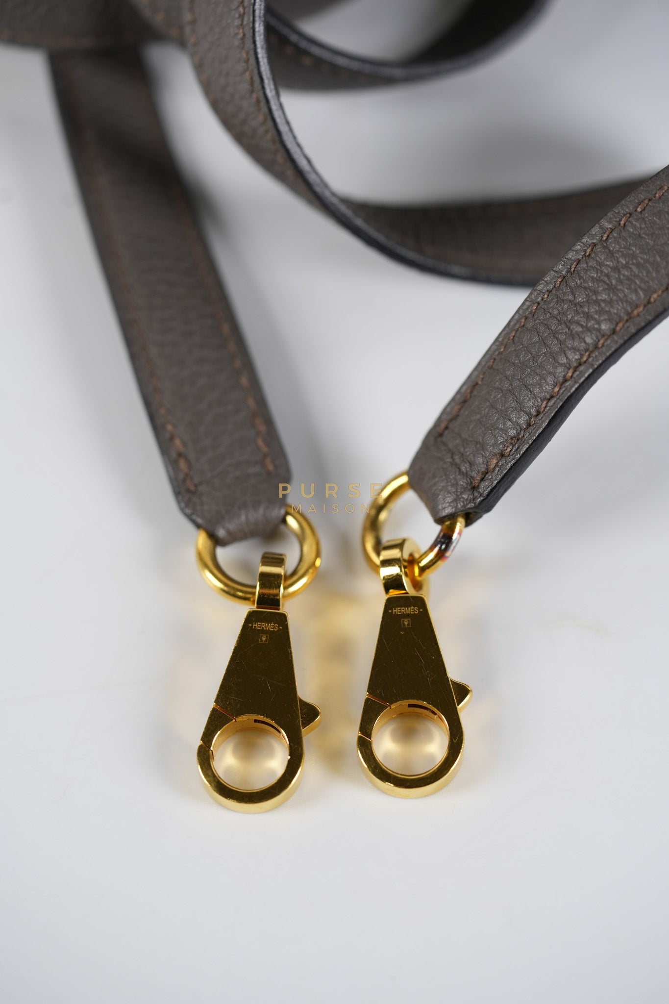 Kelly 28 Retourne Etain in Togo Leather and Gold Hardware Stamp A (2017) | Purse Maison Luxury Bags Shop