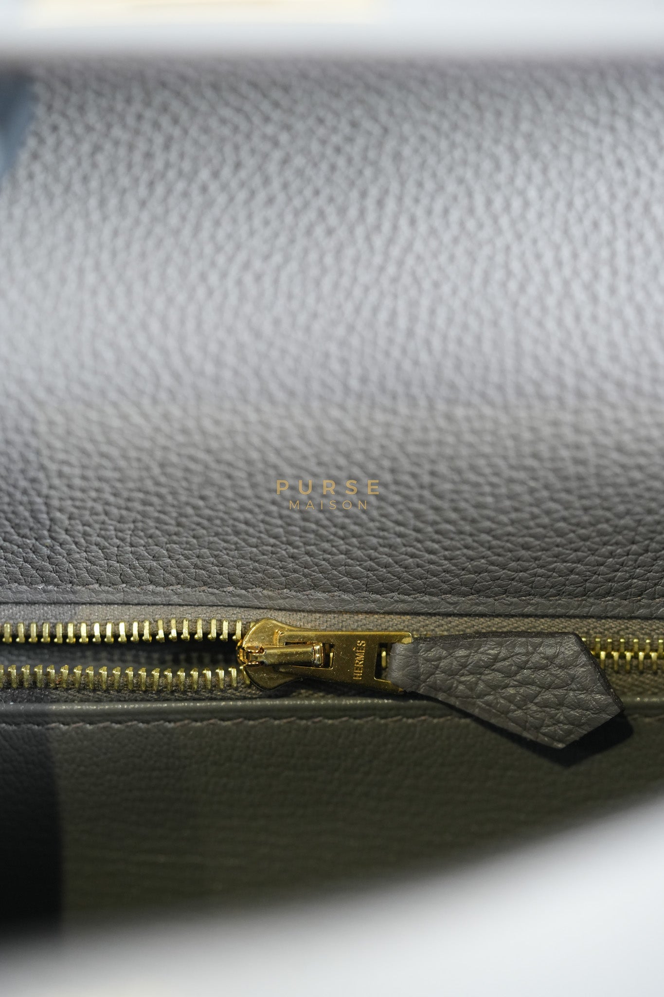 Kelly 28 Retourne Etain in Togo Leather and Gold Hardware Stamp A (2017) | Purse Maison Luxury Bags Shop