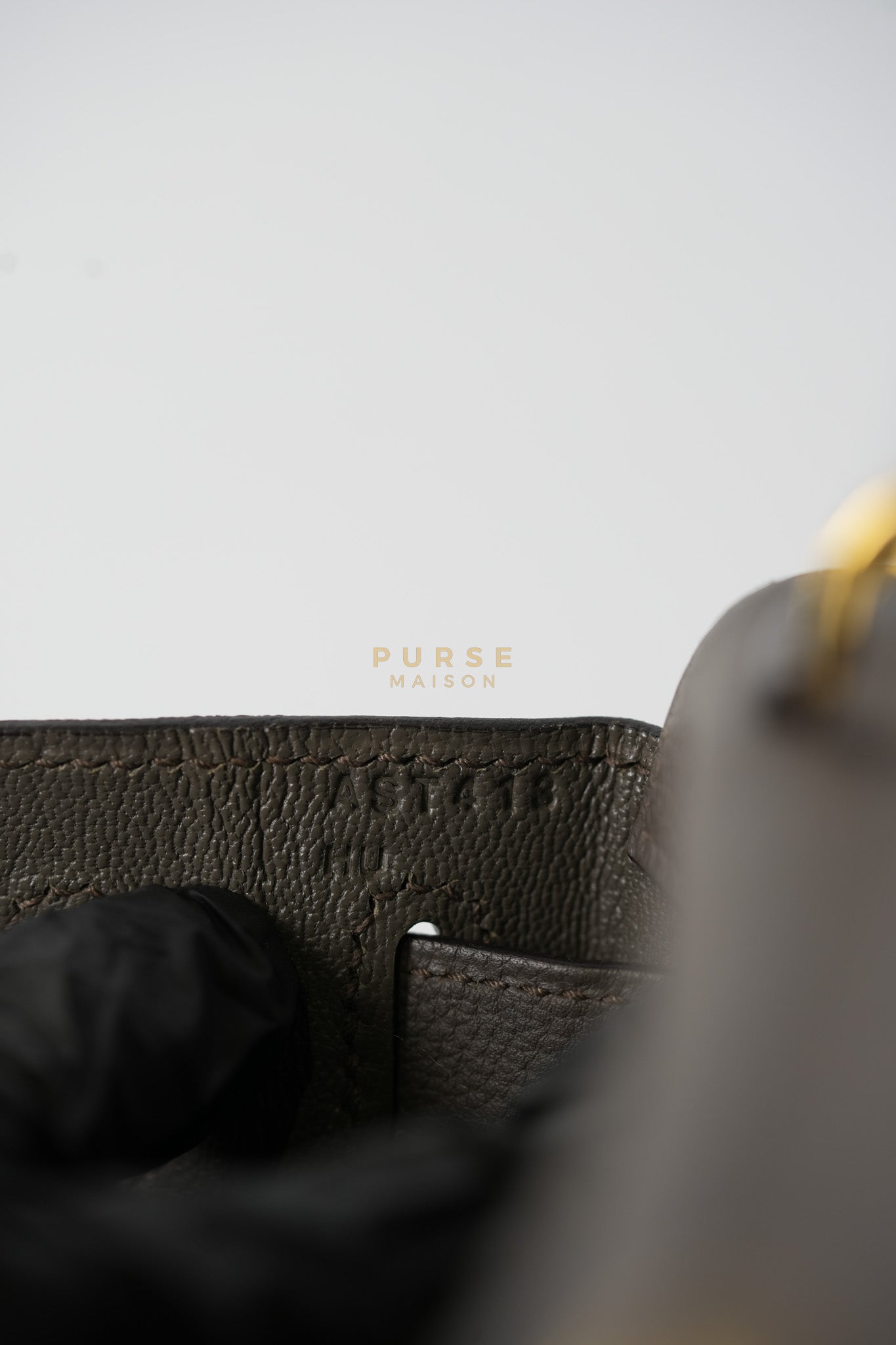 Kelly 28 Retourne Etain in Togo Leather and Gold Hardware Stamp A (2017) | Purse Maison Luxury Bags Shop