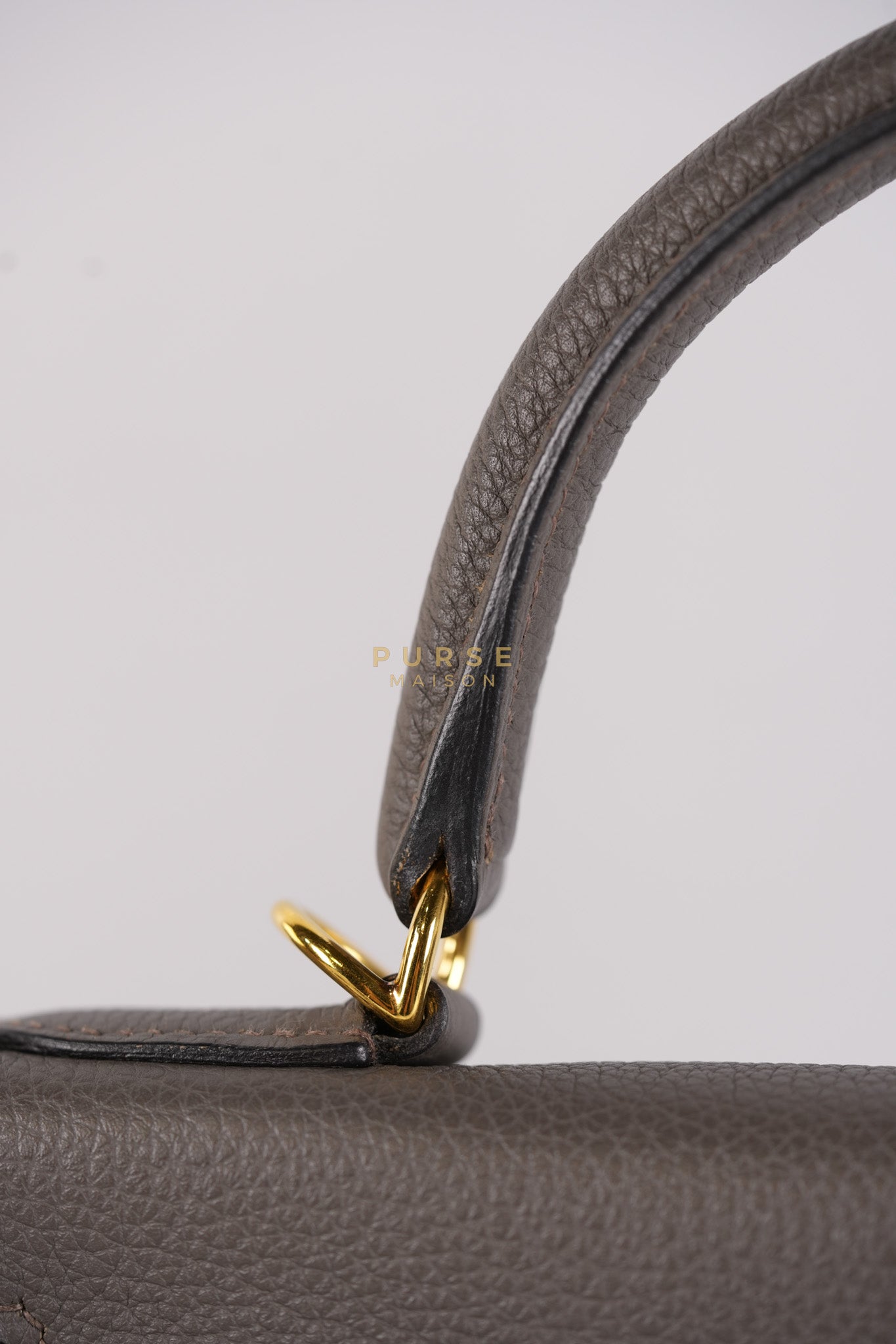 Kelly 28 Retourne Etain in Togo Leather and Gold Hardware Stamp A (2017) | Purse Maison Luxury Bags Shop