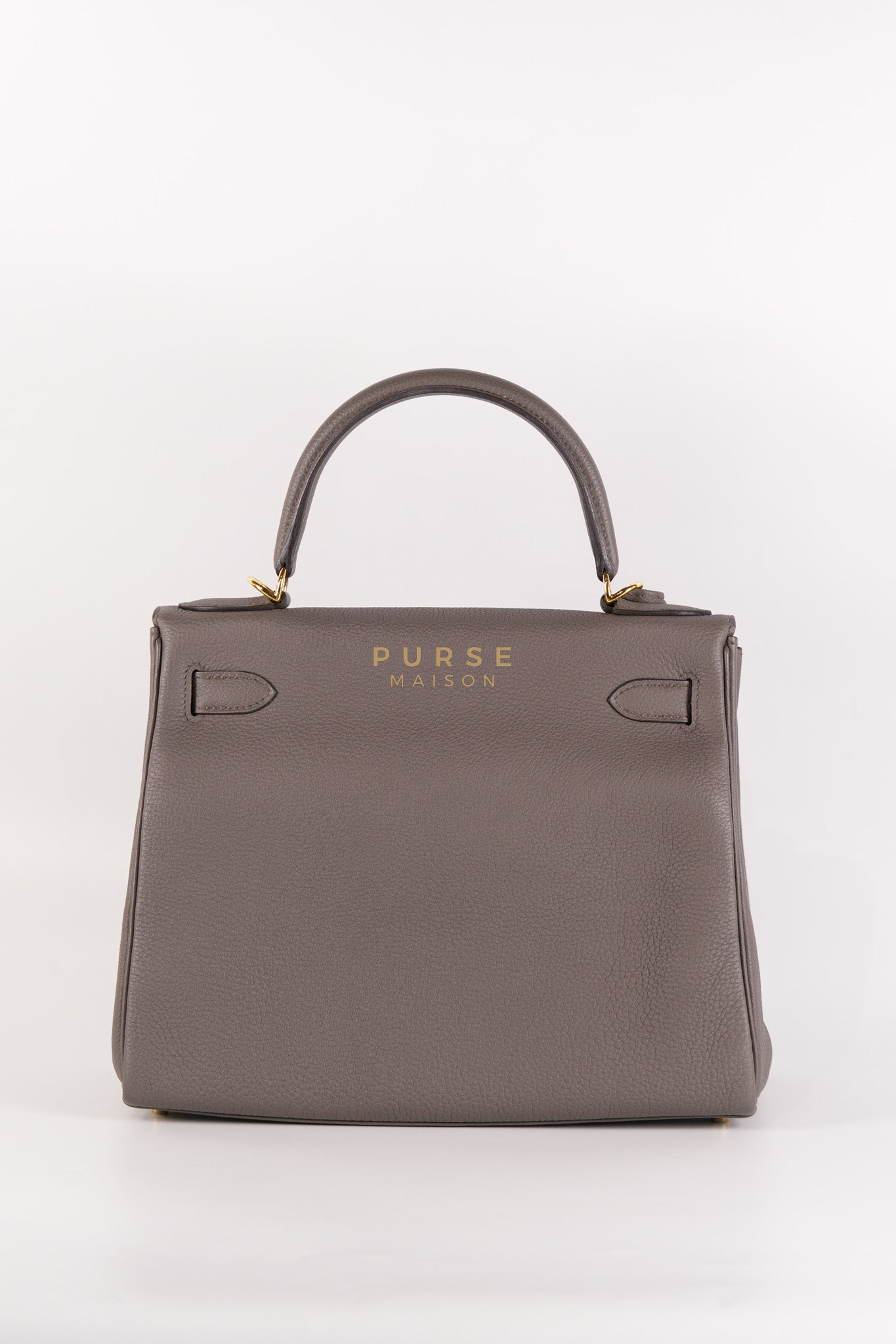 Kelly 28 Retourne Etain in Togo Leather and Gold Hardware Stamp A (2017) | Purse Maison Luxury Bags Shop