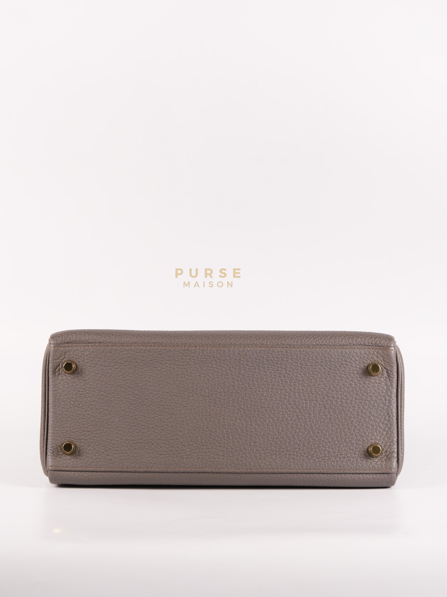 Kelly 28 Retourne Etain in Togo Leather and Gold Hardware Stamp A (2017) | Purse Maison Luxury Bags Shop