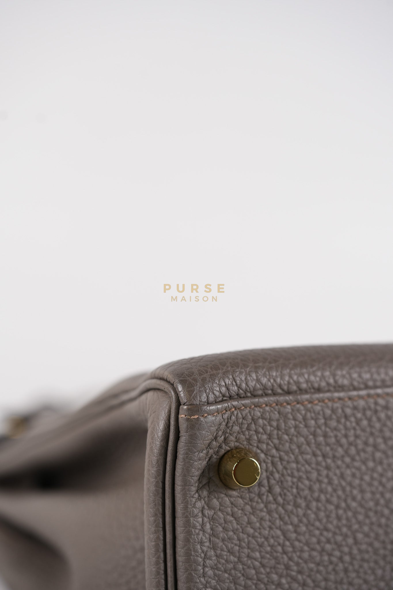 Kelly 28 Retourne Etain in Togo Leather and Gold Hardware Stamp A (2017) | Purse Maison Luxury Bags Shop