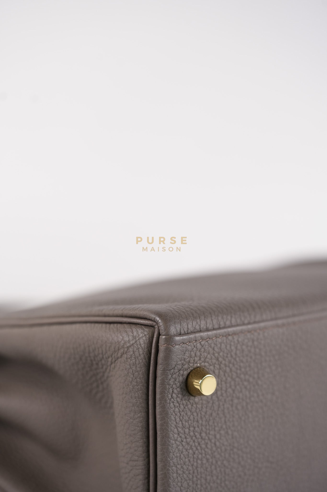 Kelly 28 Retourne Etain in Togo Leather and Gold Hardware Stamp A (2017) | Purse Maison Luxury Bags Shop