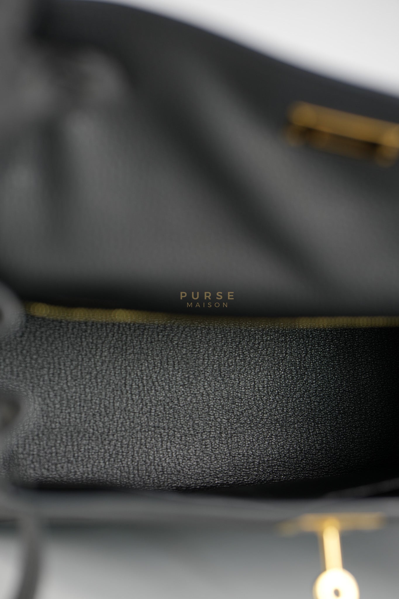 Kelly 28 Retourne in Black Togo Leather in Gold Hardware Stamp X (2016) | Purse Maison Luxury Bags Shop