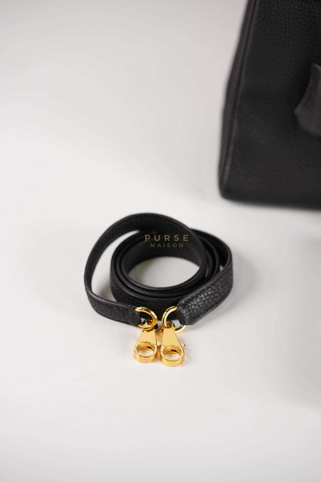 Kelly 28 Retourne in Black Togo Leather in Gold Hardware Stamp X (2016) | Purse Maison Luxury Bags Shop