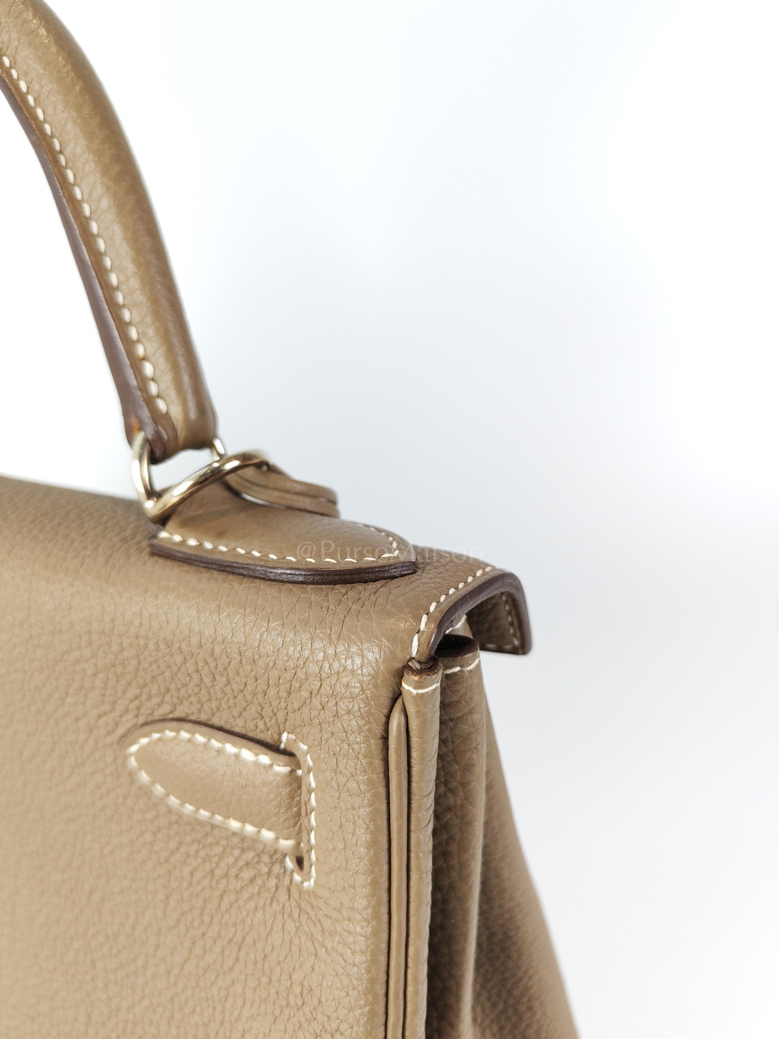 Kelly 28 Retourne in Epsom Leather and Palladium Hardware Stamp D (2019) | Purse Maison Luxury Bags Shop