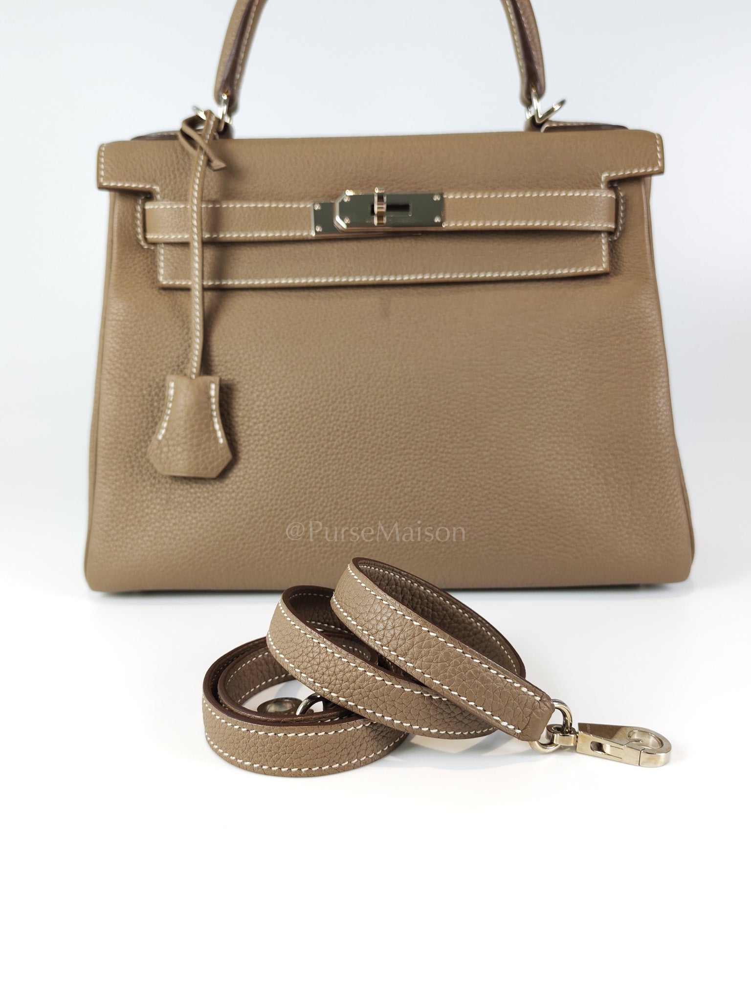 Kelly 28 Retourne in Epsom Leather and Palladium Hardware Stamp D (2019) | Purse Maison Luxury Bags Shop