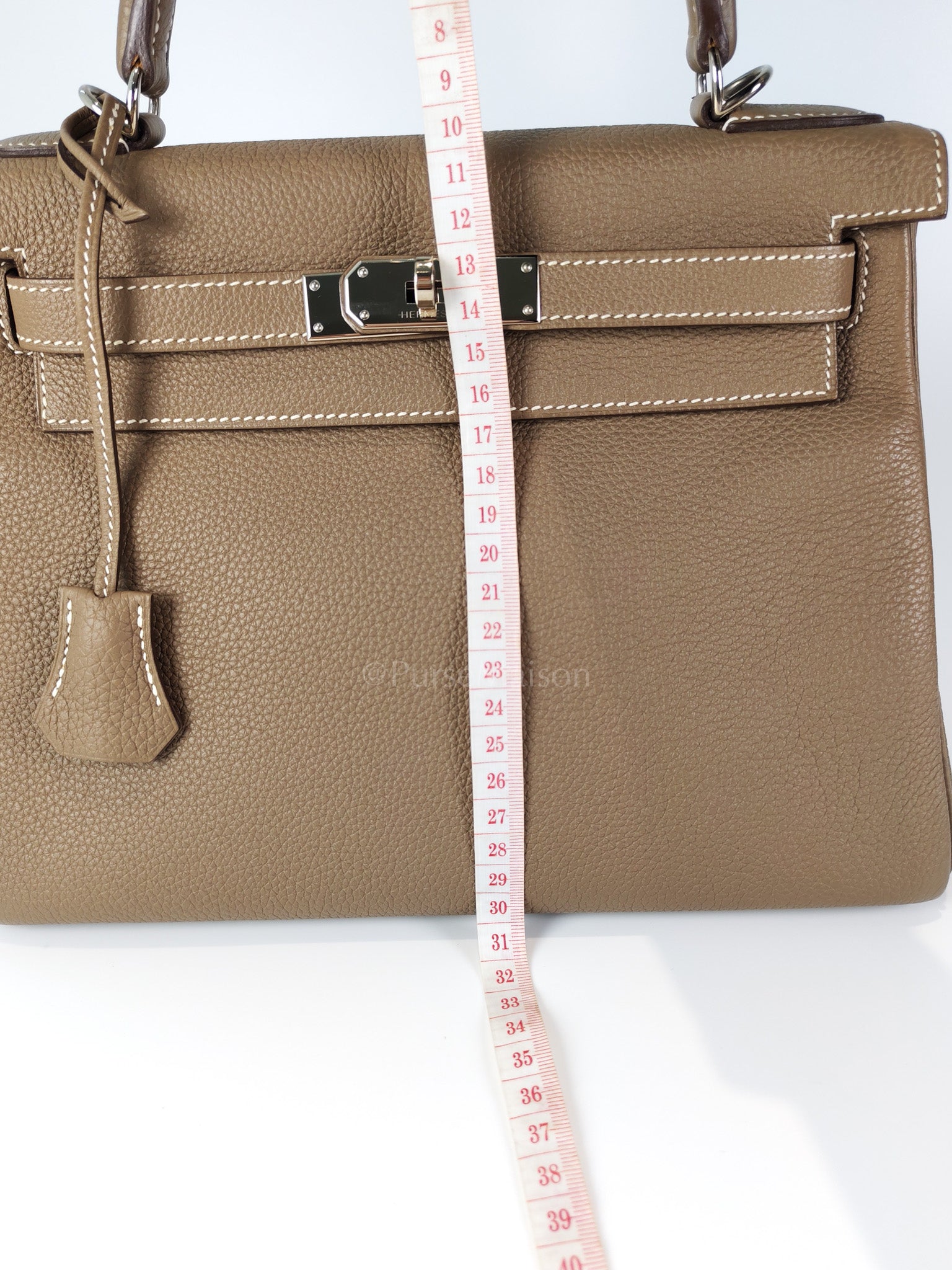 Kelly 28 Retourne in Epsom Leather and Palladium Hardware Stamp D (2019) | Purse Maison Luxury Bags Shop