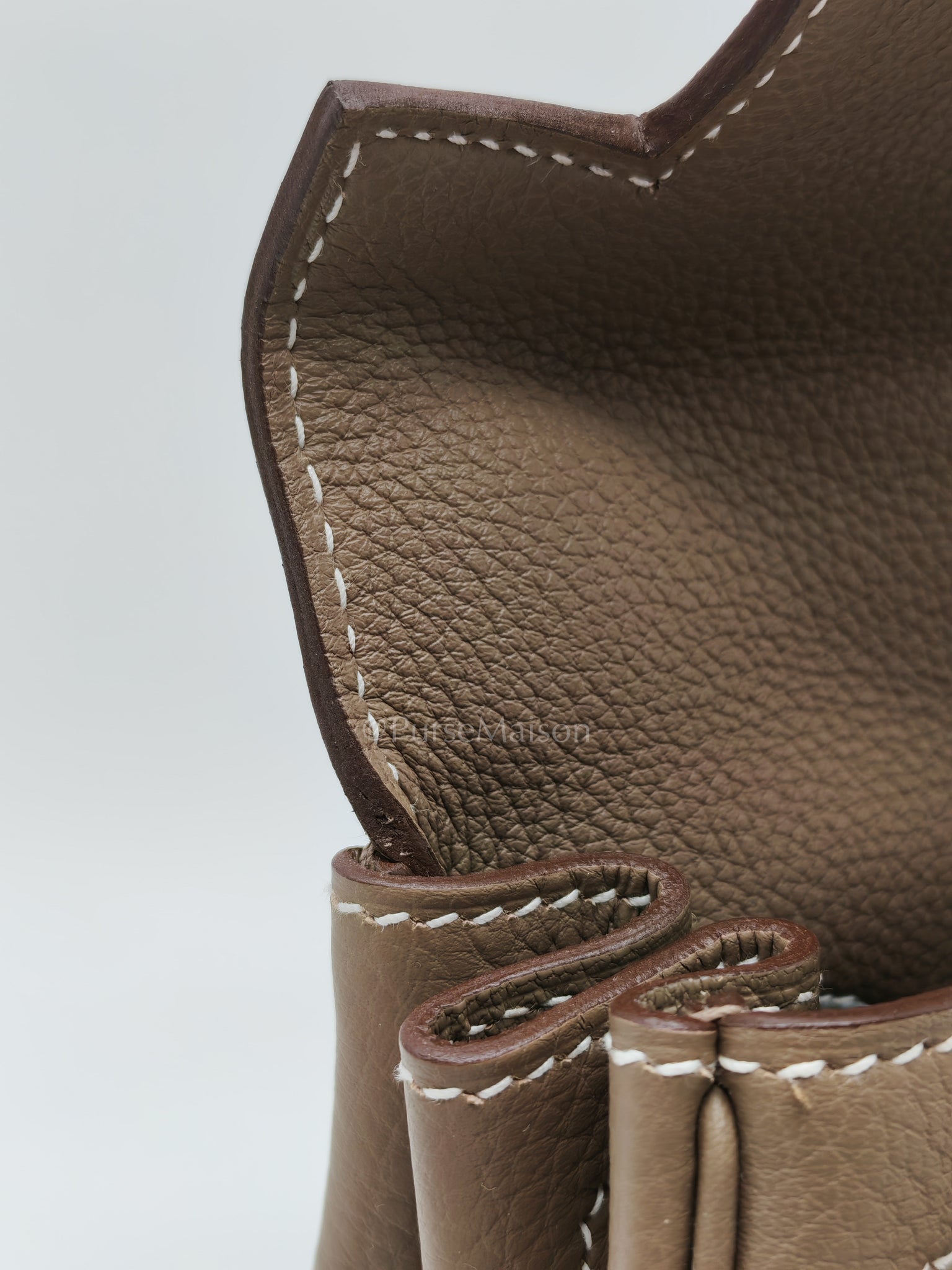 Kelly 28 Retourne in Etoupe Togo Leather and Gold Hardware Stamp U (2022) | Purse Maison Luxury Bags Shop