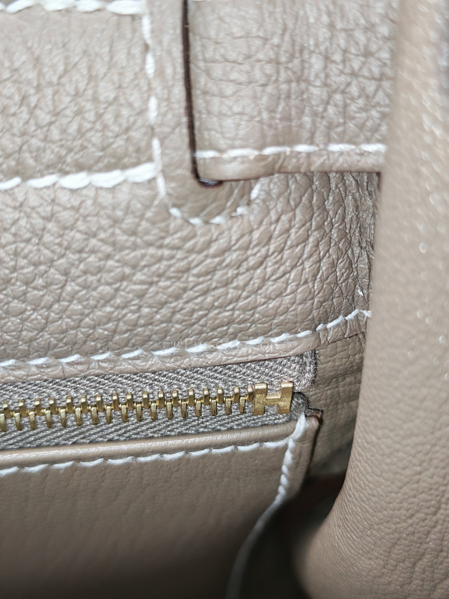 Kelly 28 Retourne in Etoupe Togo Leather and Gold Hardware Stamp U (2022) | Purse Maison Luxury Bags Shop