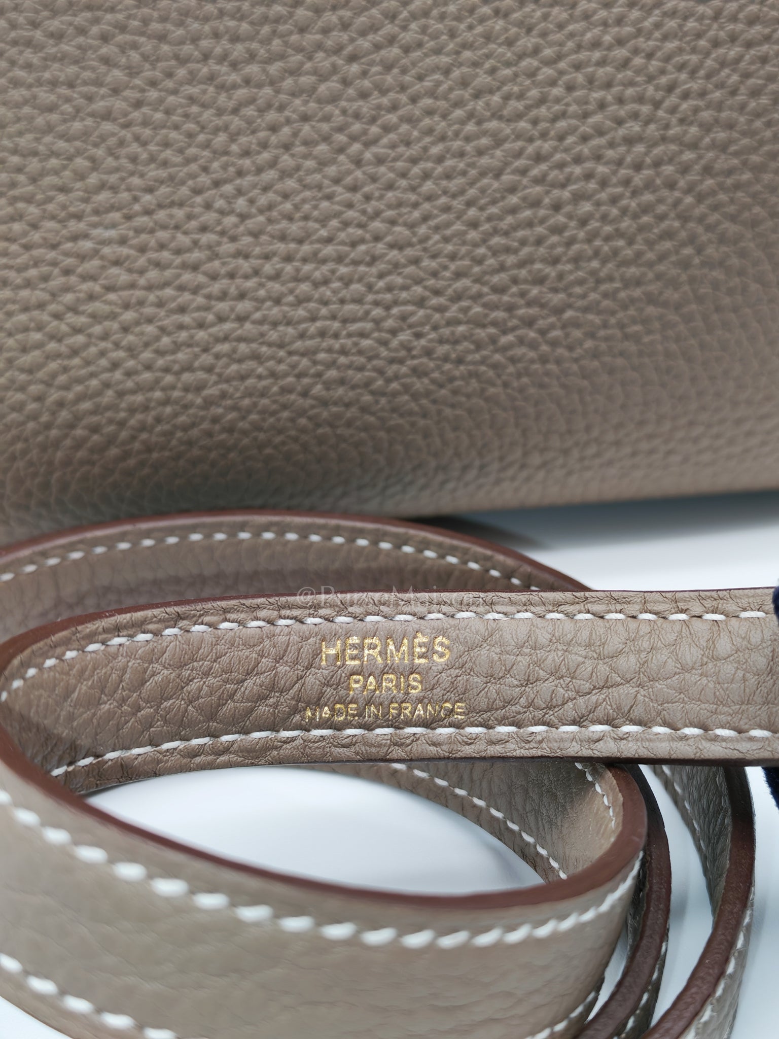 Kelly 28 Retourne in Etoupe Togo Leather and Gold Hardware Stamp U (2022) | Purse Maison Luxury Bags Shop
