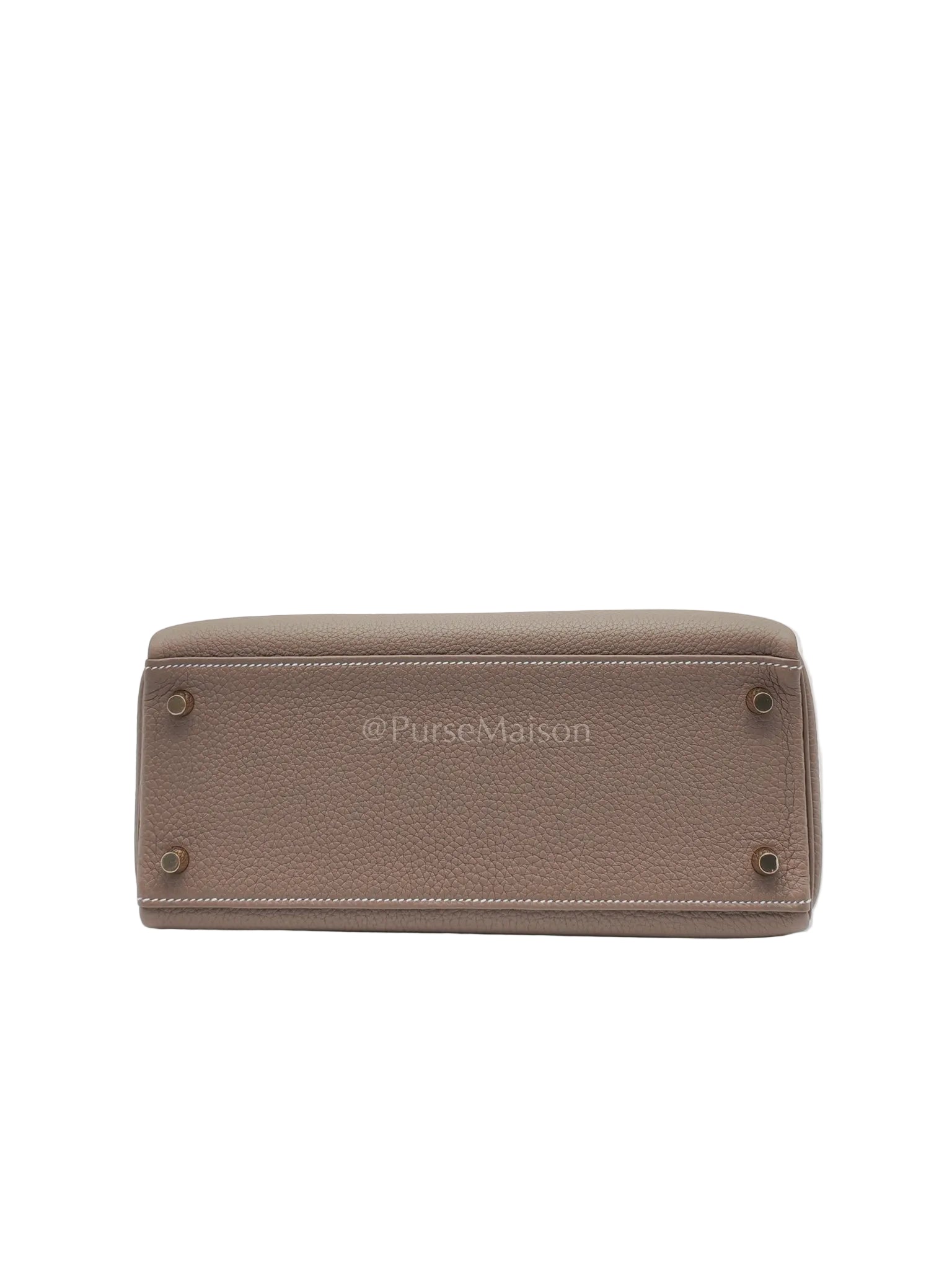 Kelly 28 Retourne in Etoupe Togo Leather and Gold Hardware Stamp U (2022) | Purse Maison Luxury Bags Shop