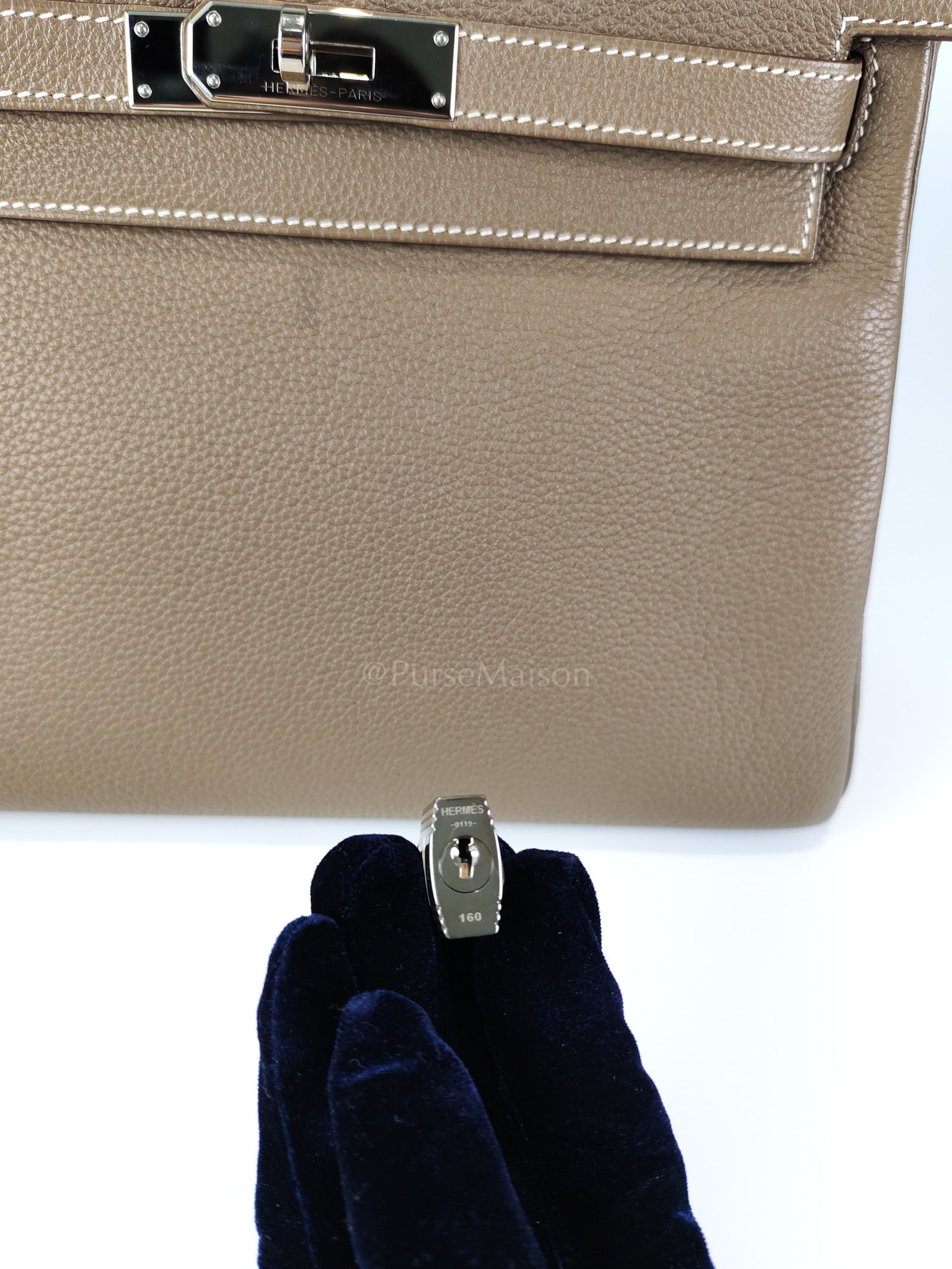 Kelly 28 Retourne in Epsom Leather and Palladium Hardware Stamp D (2019) | Purse Maison Luxury Bags Shop