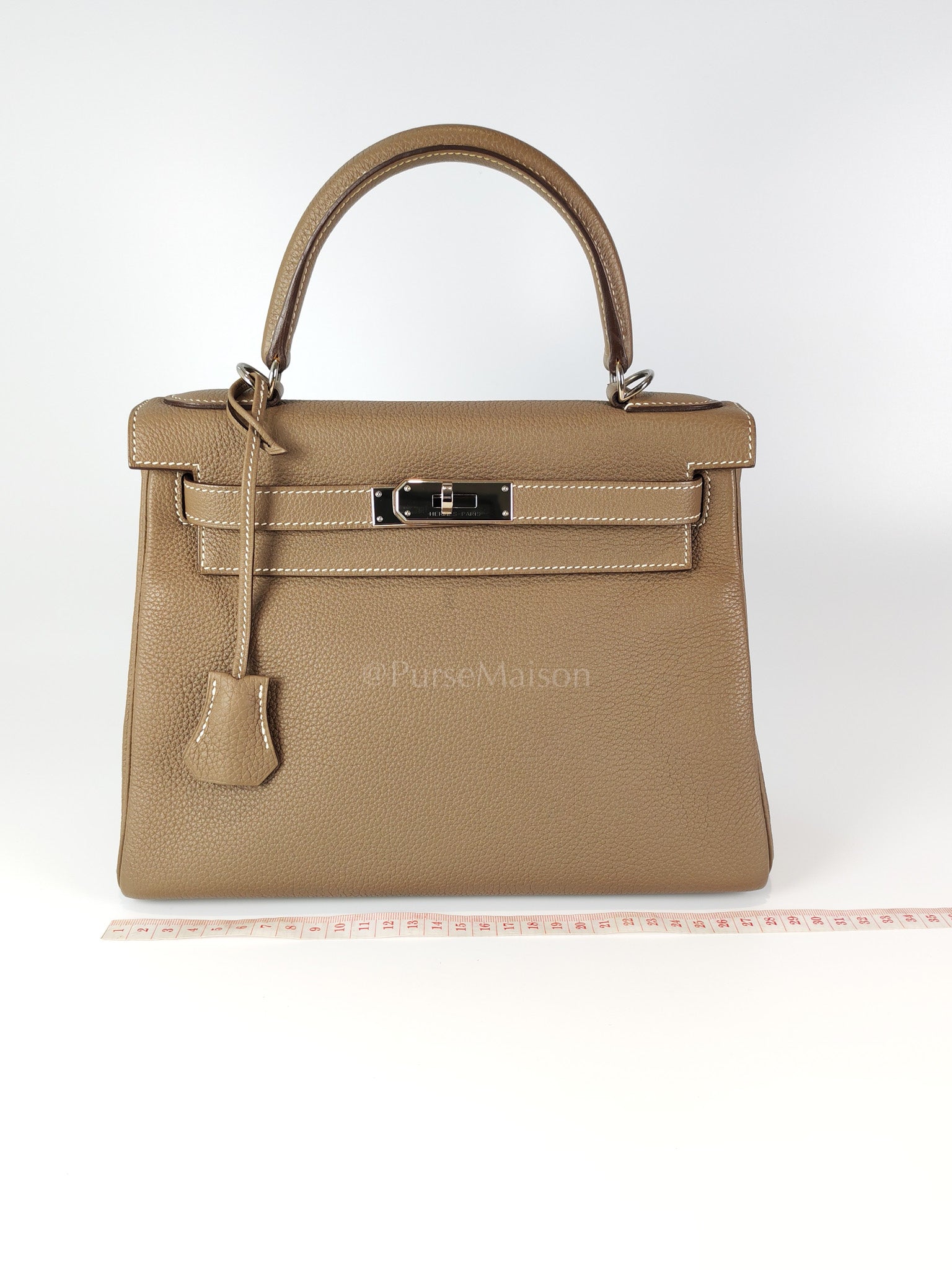 Kelly 28 Retourne in Epsom Leather and Palladium Hardware Stamp D (2019) | Purse Maison Luxury Bags Shop