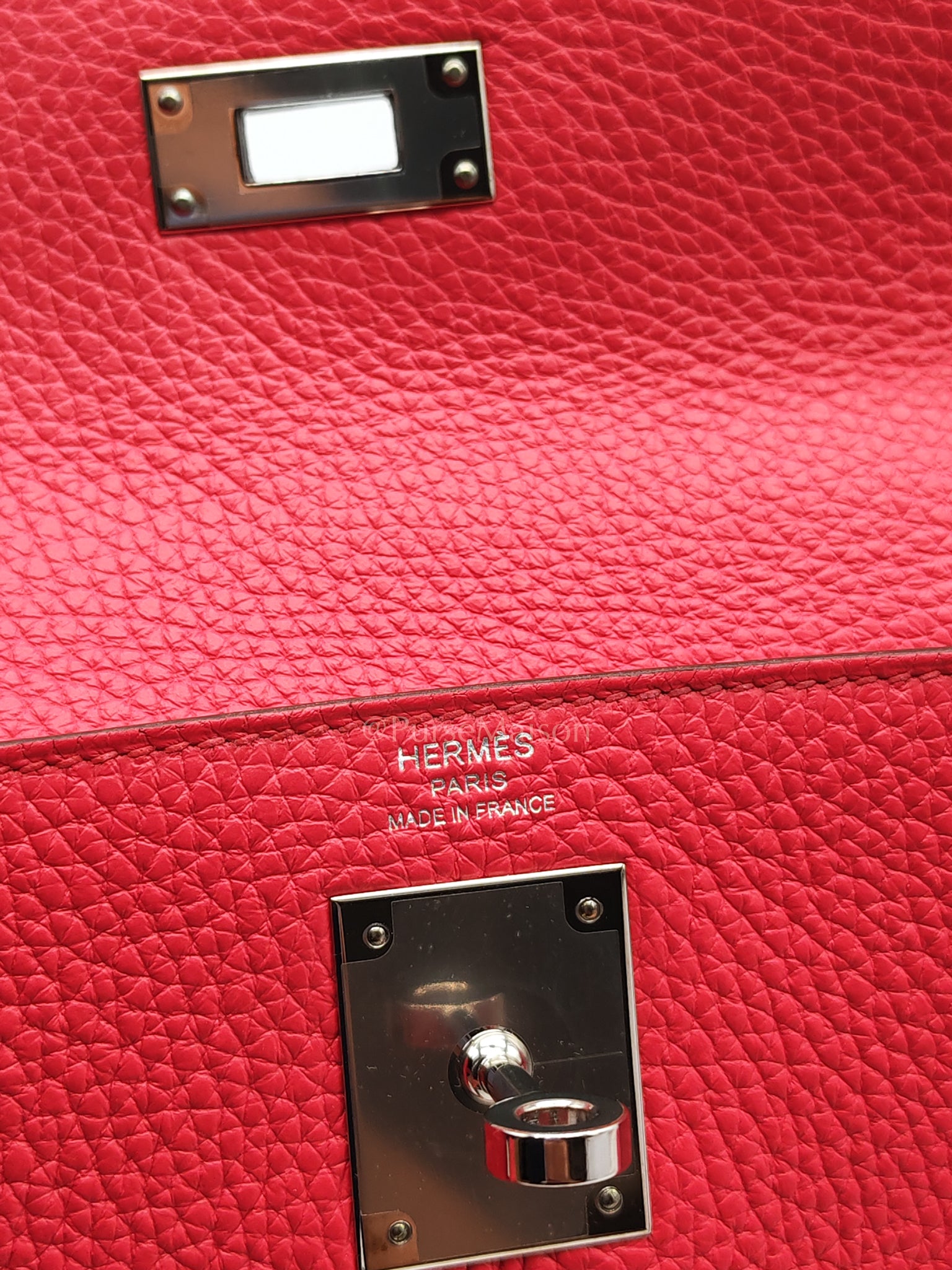 Kelly 28 Retourne in Rose Extreme Clemence in Palladium Hardware Stamp D (2019) | Purse Maison Luxury Bags Shop