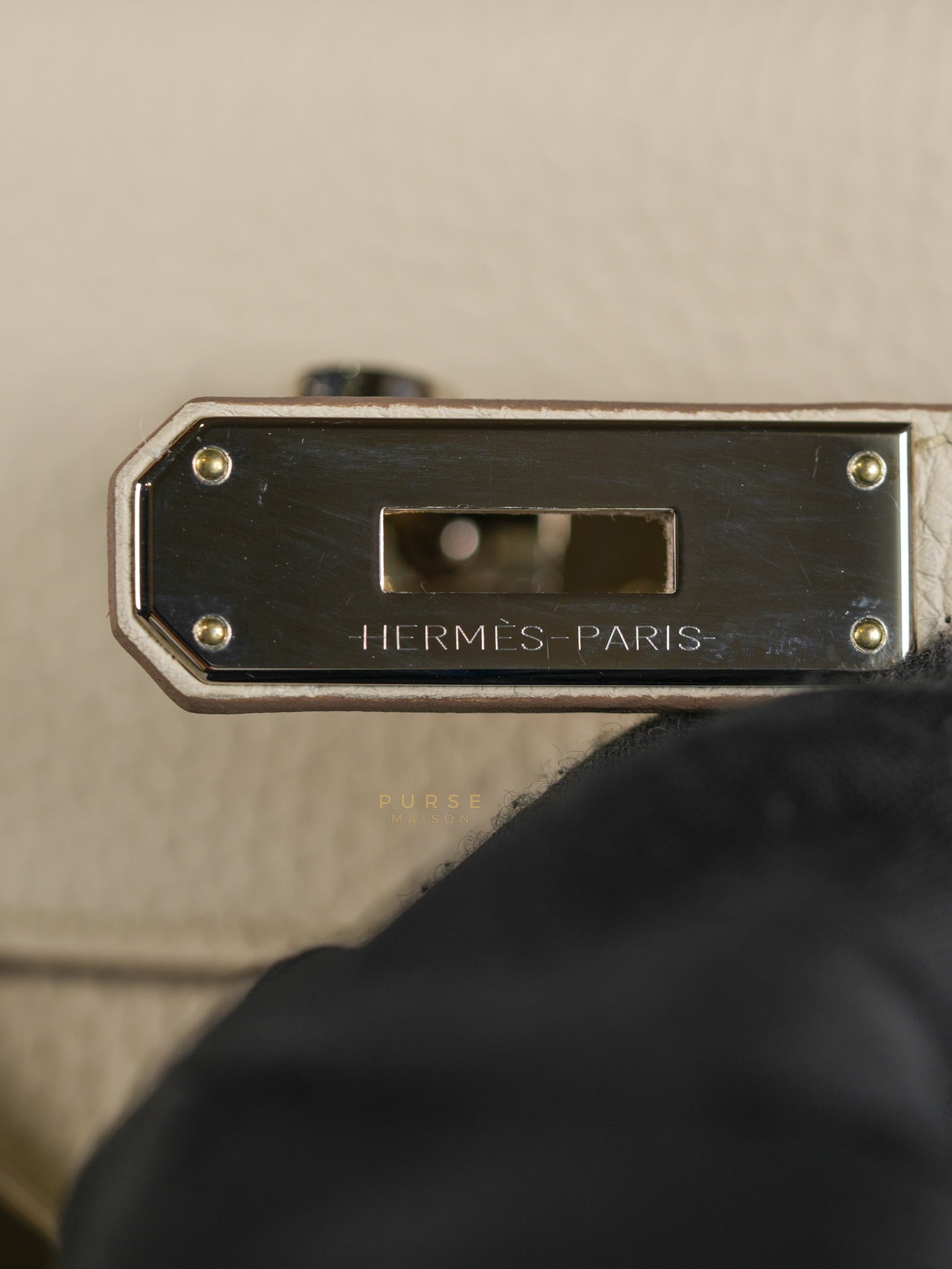 Kelly 28 Retourne Touch Beton Togo Leather in Palladium Hardware Stamp C (2018) | Purse Maison Luxury Bags Shop