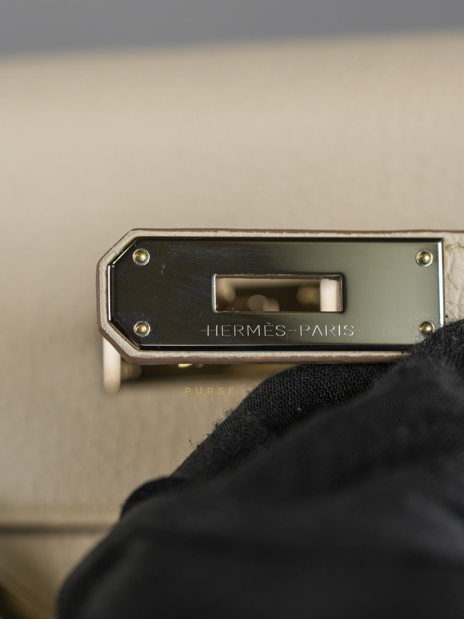 Kelly 28 Retourne Touch Beton Togo Leather in Palladium Hardware Stamp C (2018) | Purse Maison Luxury Bags Shop