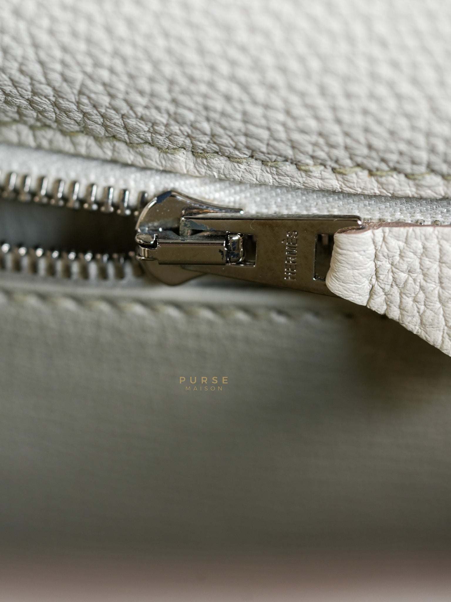 Kelly 28 Retourne Touch Beton Togo Leather in Palladium Hardware Stamp C (2018) | Purse Maison Luxury Bags Shop