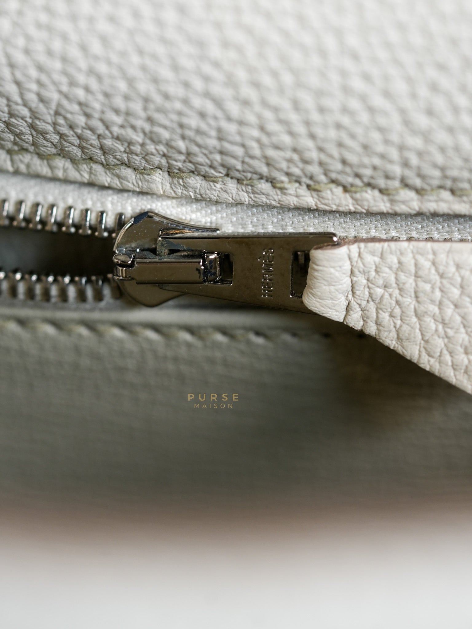 Kelly 28 Retourne Touch Beton Togo Leather in Palladium Hardware Stamp C (2018) | Purse Maison Luxury Bags Shop