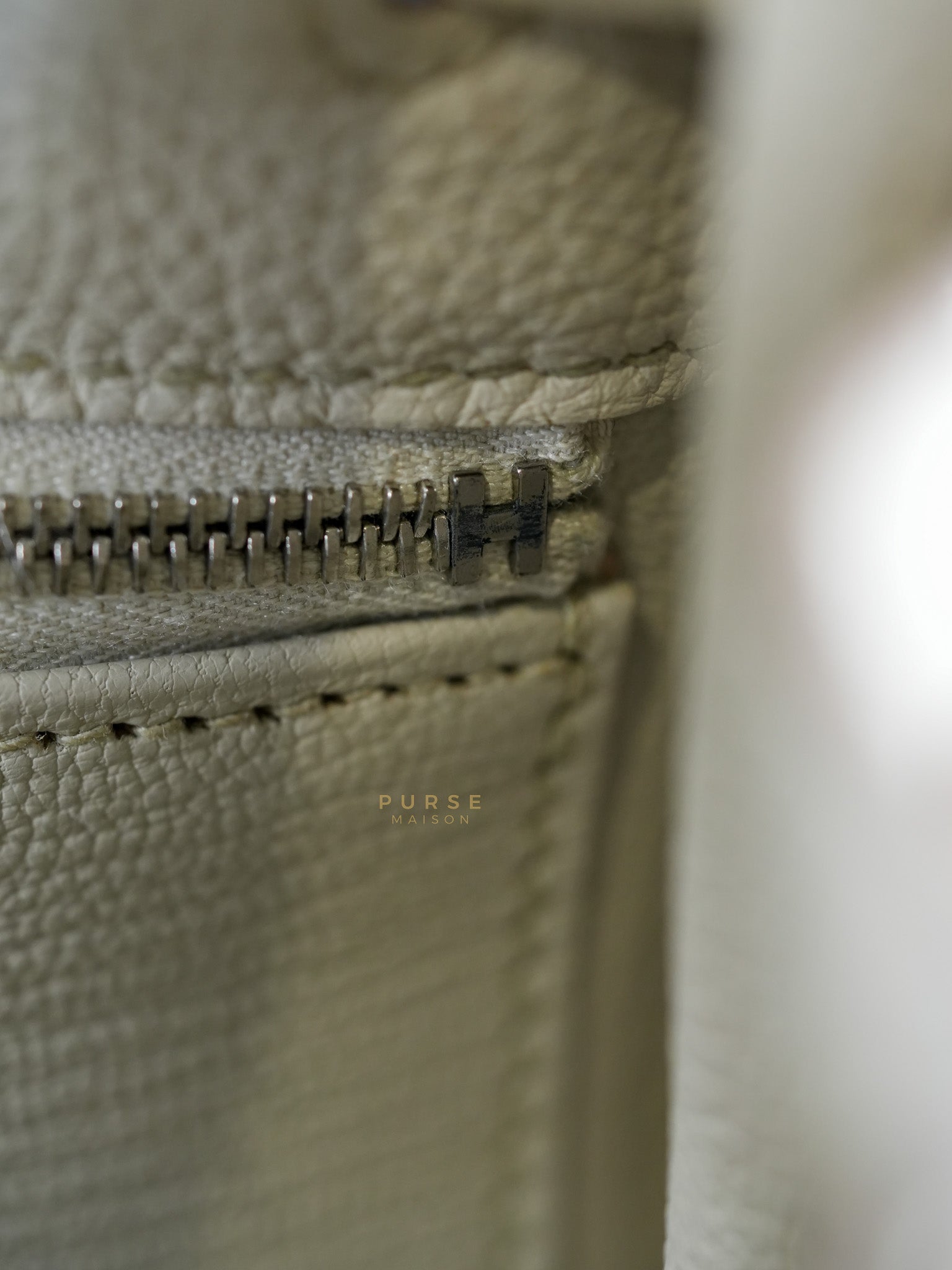 Kelly 28 Retourne Touch Beton Togo Leather in Palladium Hardware Stamp C (2018) | Purse Maison Luxury Bags Shop