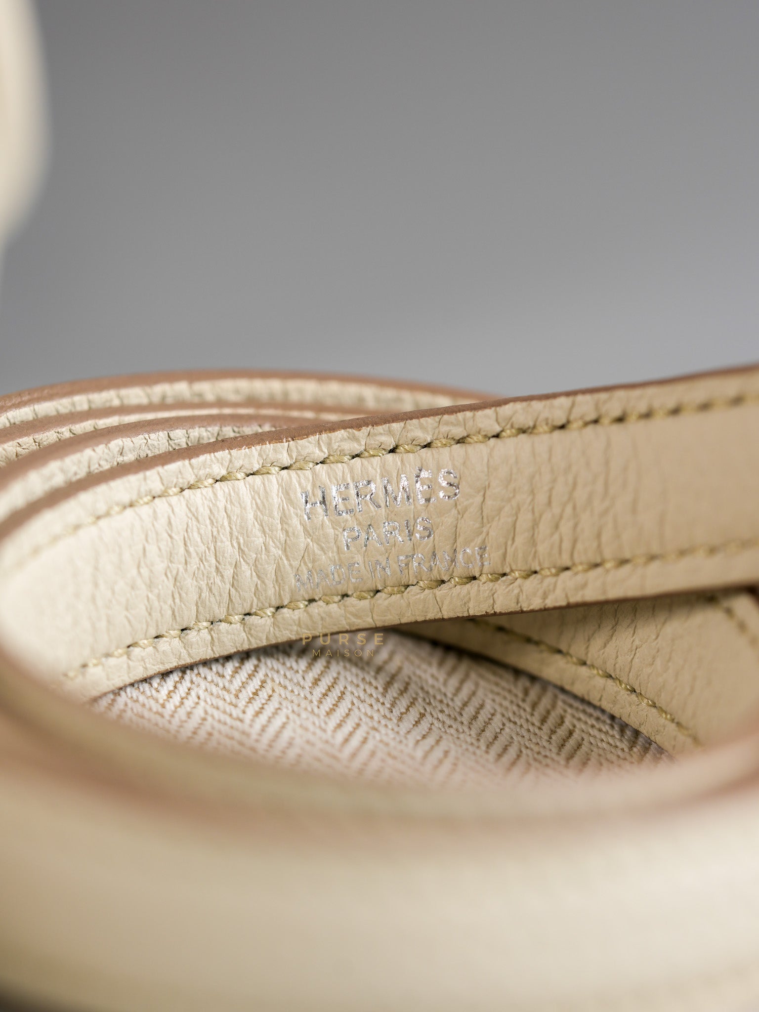 Kelly 28 Retourne Touch Beton Togo Leather in Palladium Hardware Stamp C (2018) | Purse Maison Luxury Bags Shop