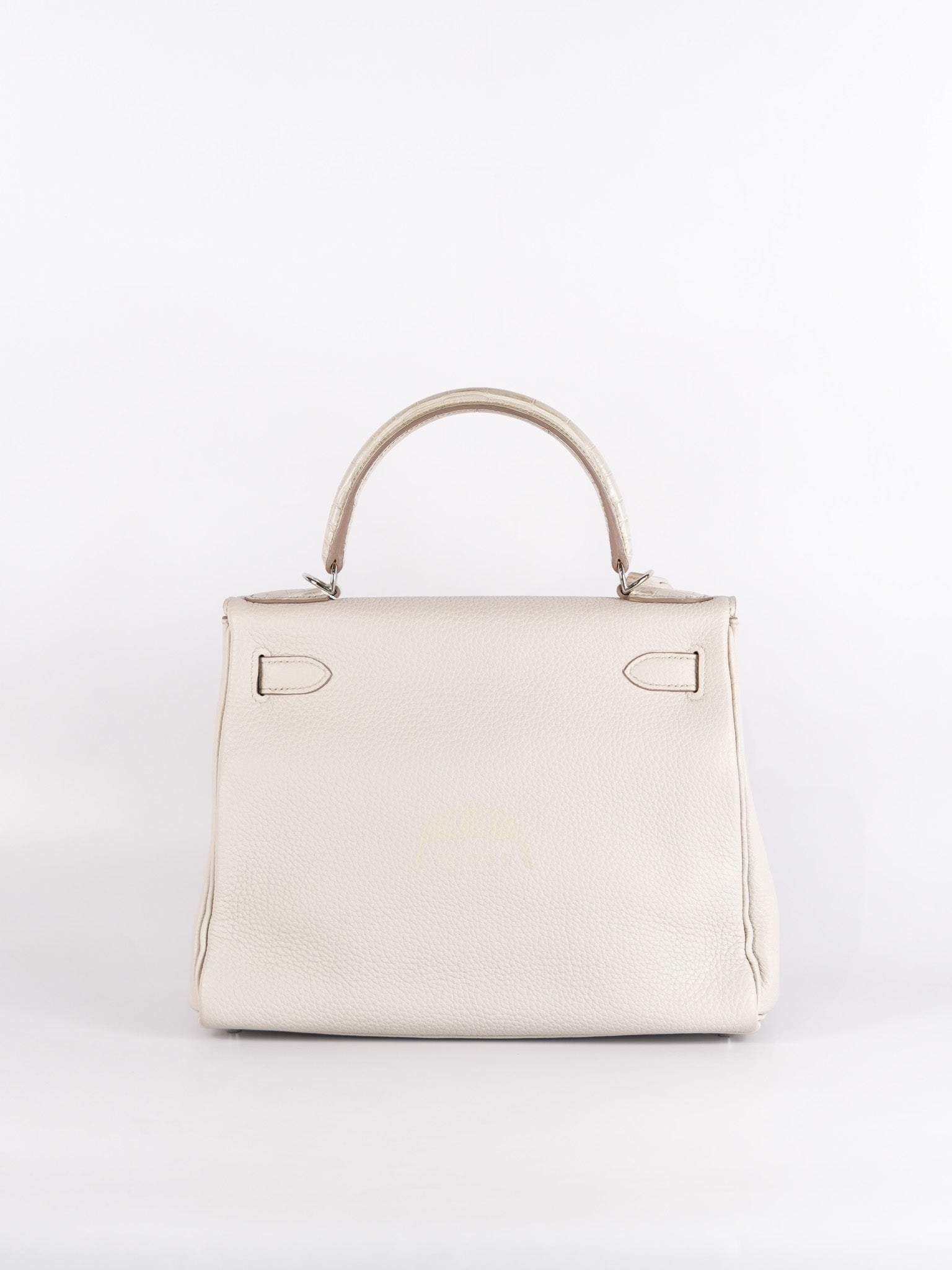 Kelly 28 Retourne Touch Beton Togo Leather in Palladium Hardware Stamp C (2018) | Purse Maison Luxury Bags Shop