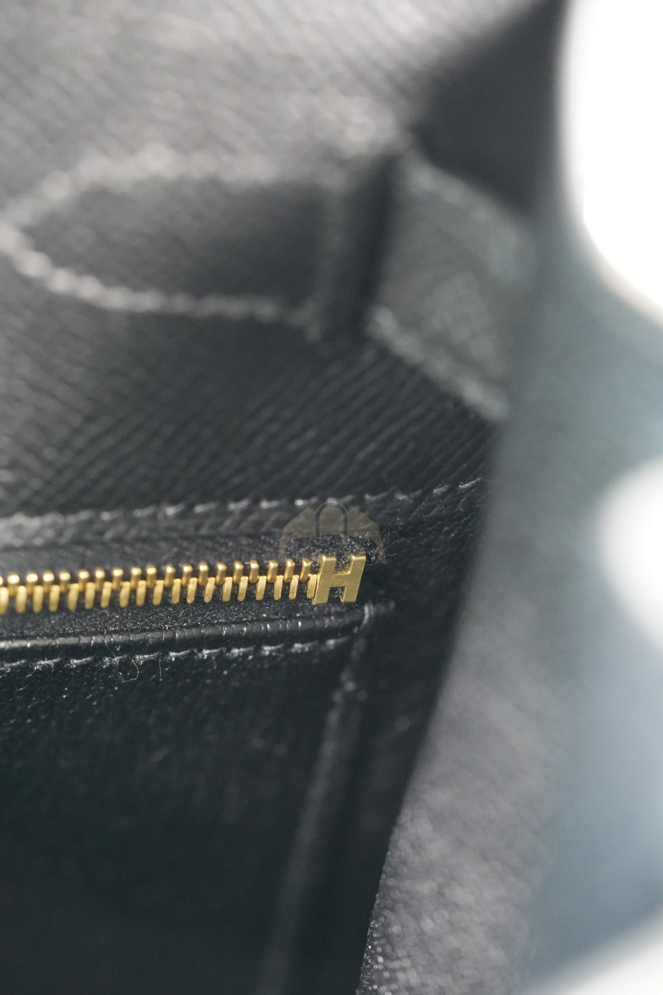 Kelly 28 Sellier in Black Epsom Leather and Gold Hardware Stamp C (2018) | Purse Maison Luxury Bags Shop