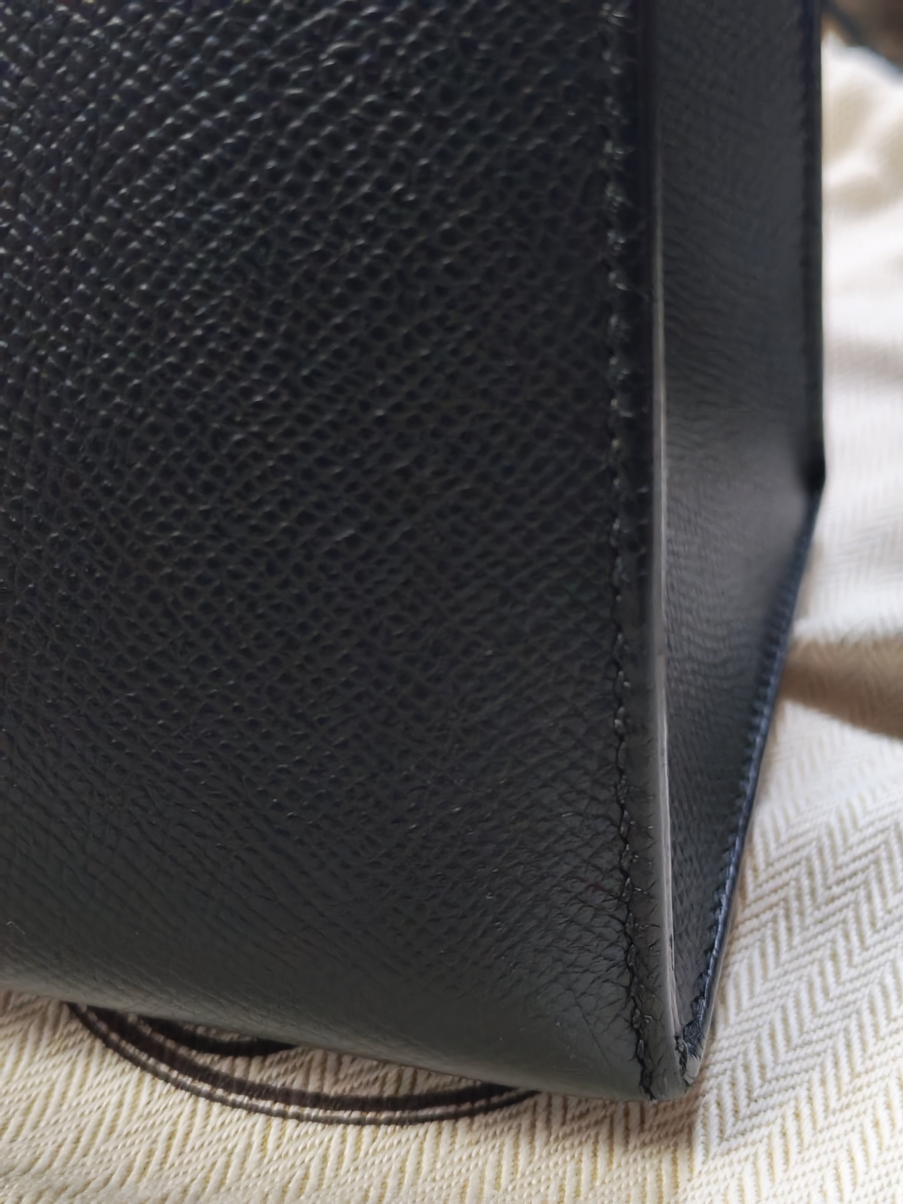 Kelly 28 Sellier in Black Epsom Leather and Palladium Hardware Stamp C (2018) | Purse Maison Luxury Bags Shop